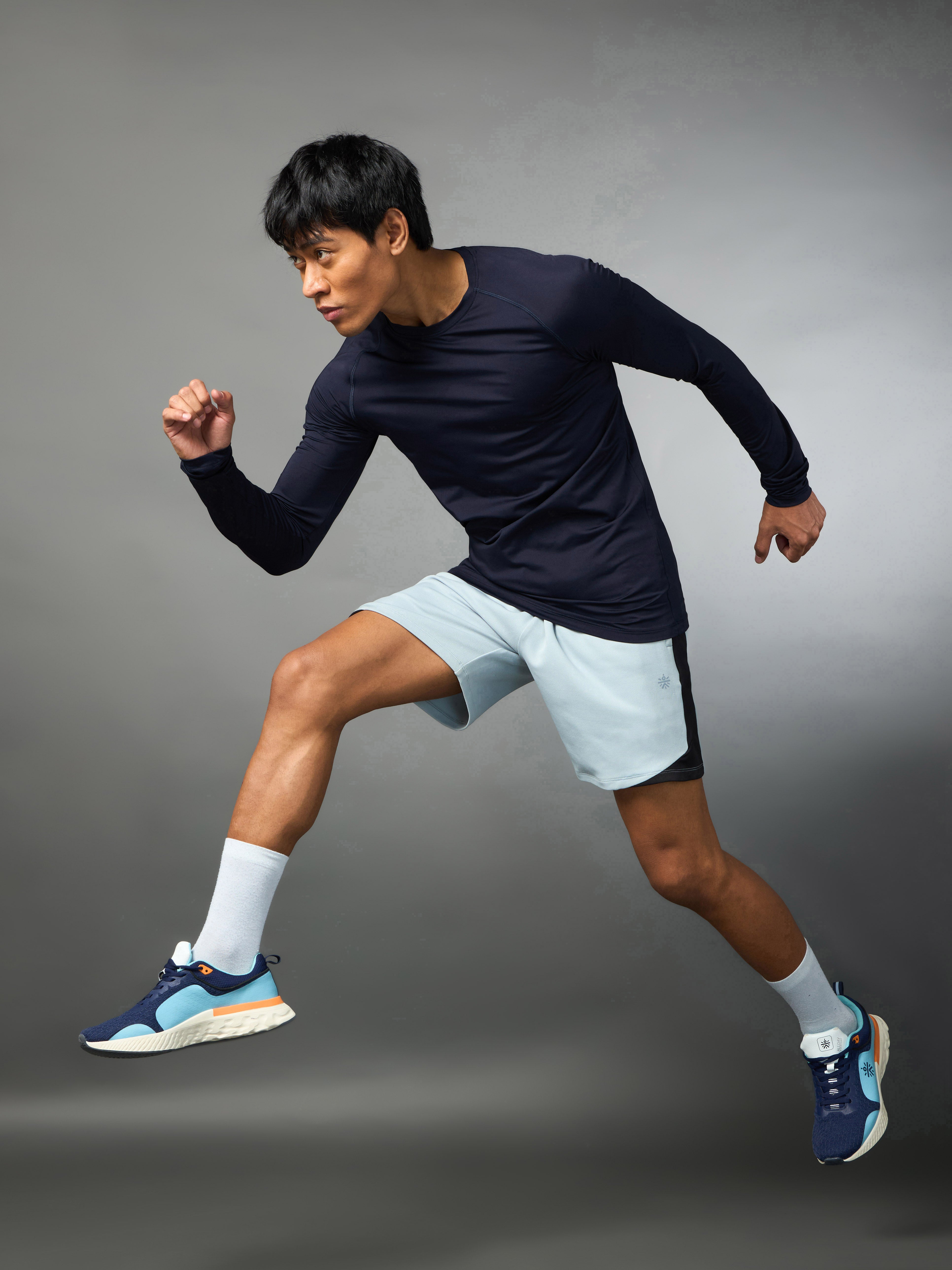 Men's Navy Base Layer Run Full Sleeve Slim Fit T-shirt