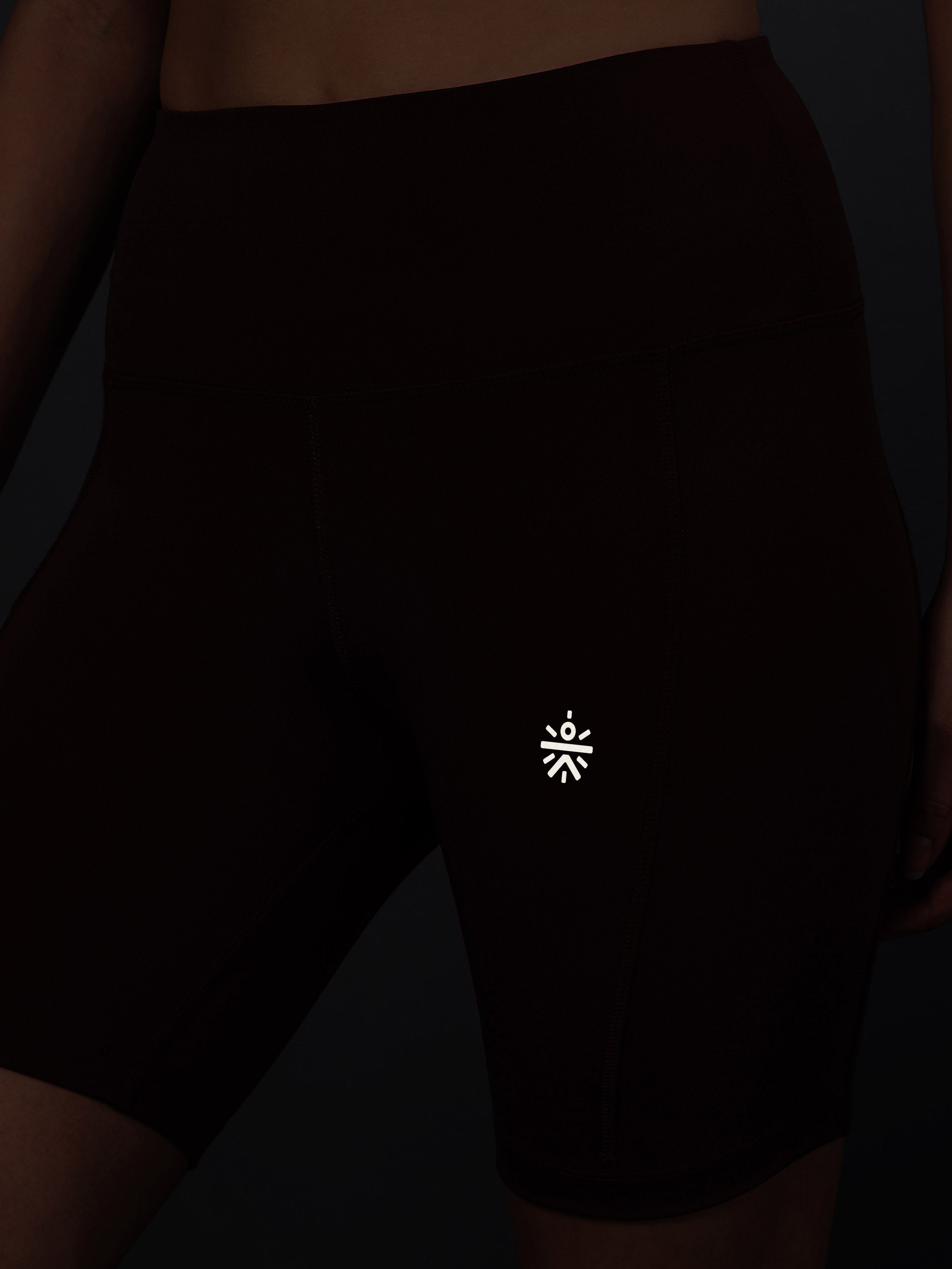 Women's Brown Performance Biker Shorts