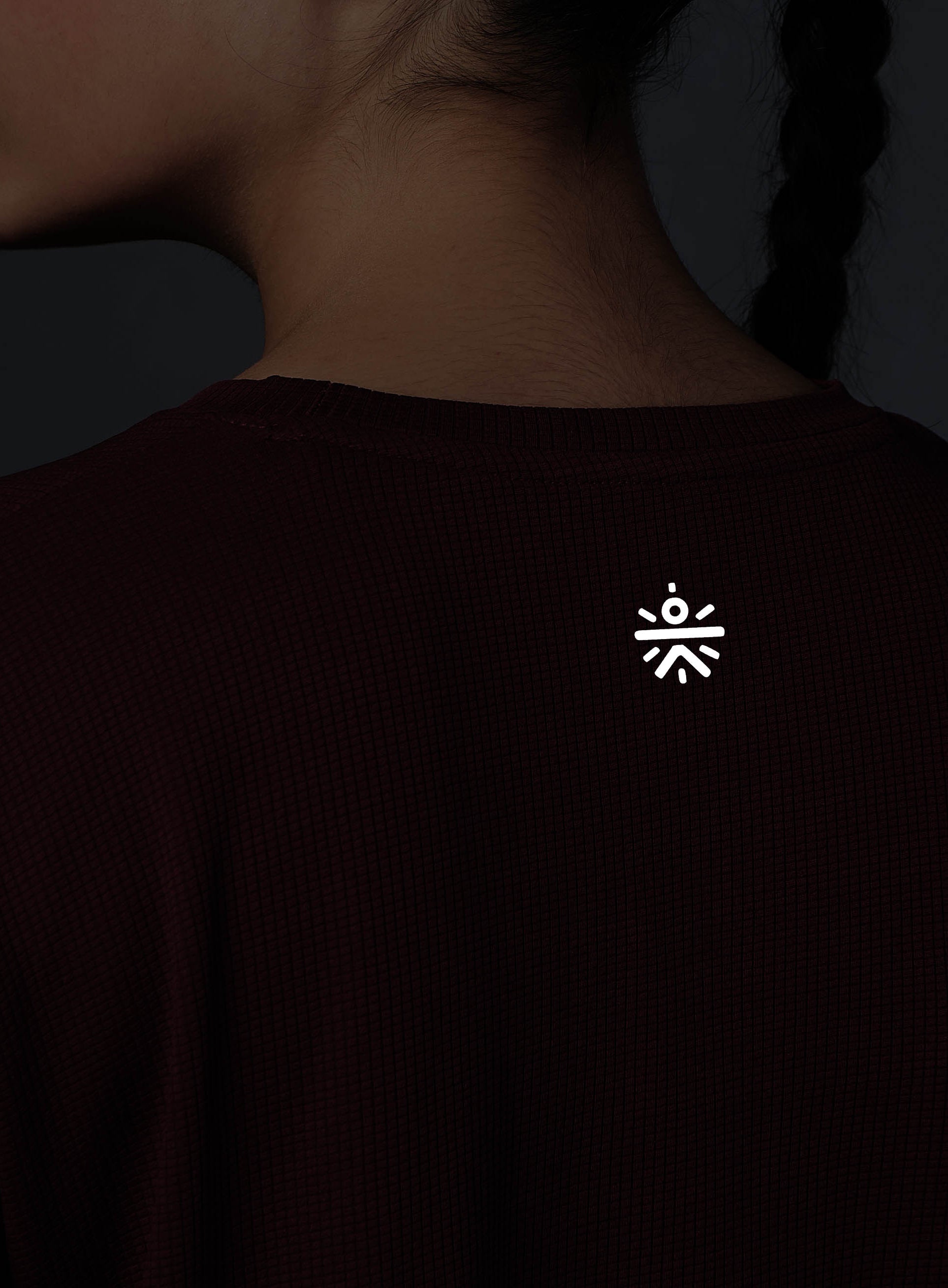 Women's Maroon Cropped T-shirt