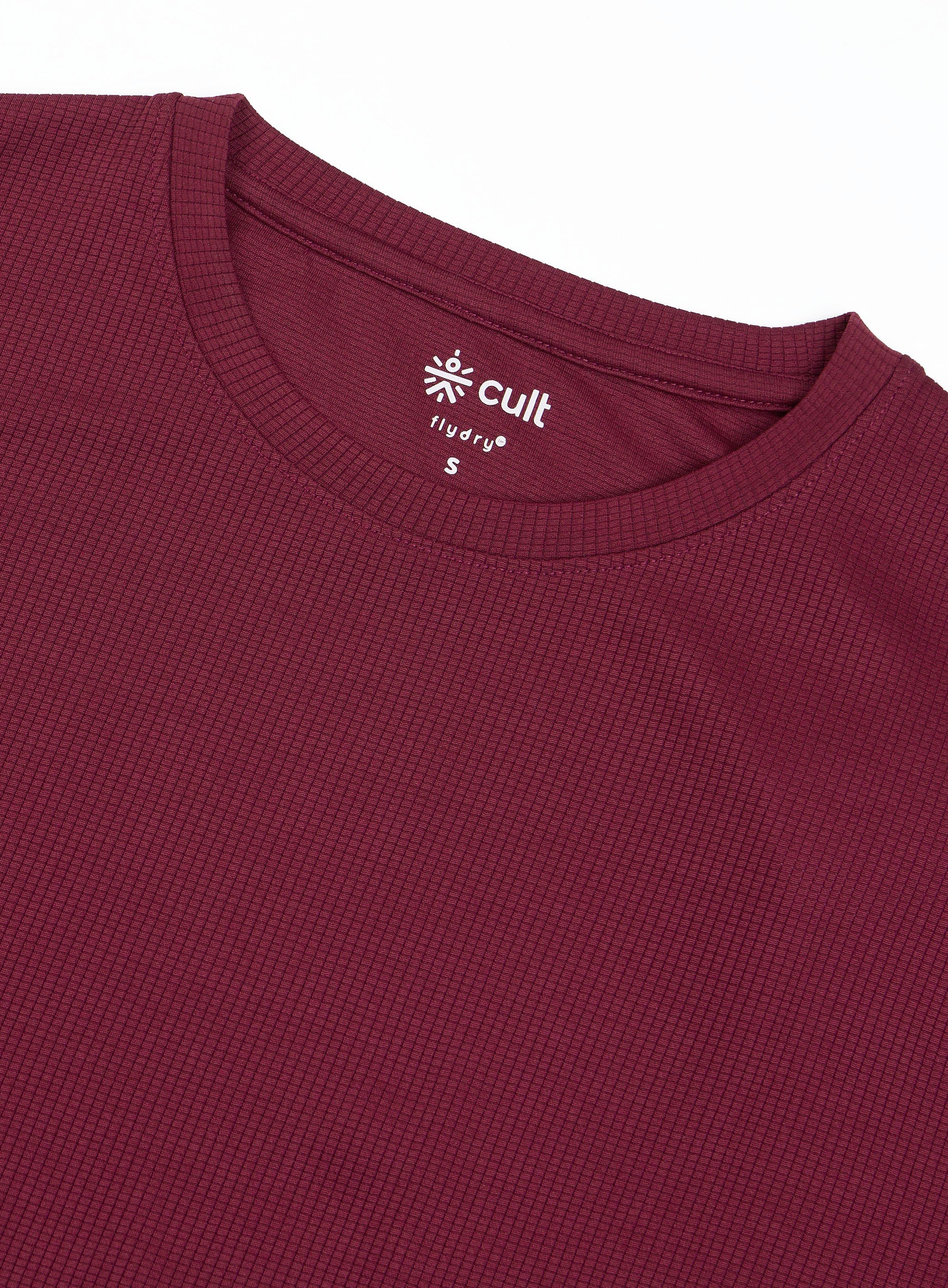 Women's Maroon Cropped T-shirt