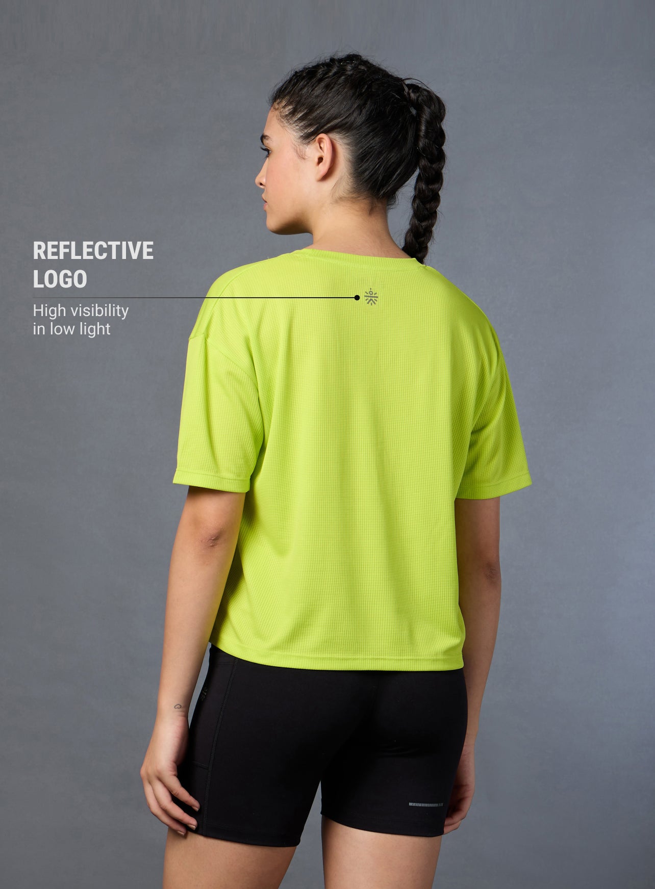 Women's Neon Green Cropped T-shirt