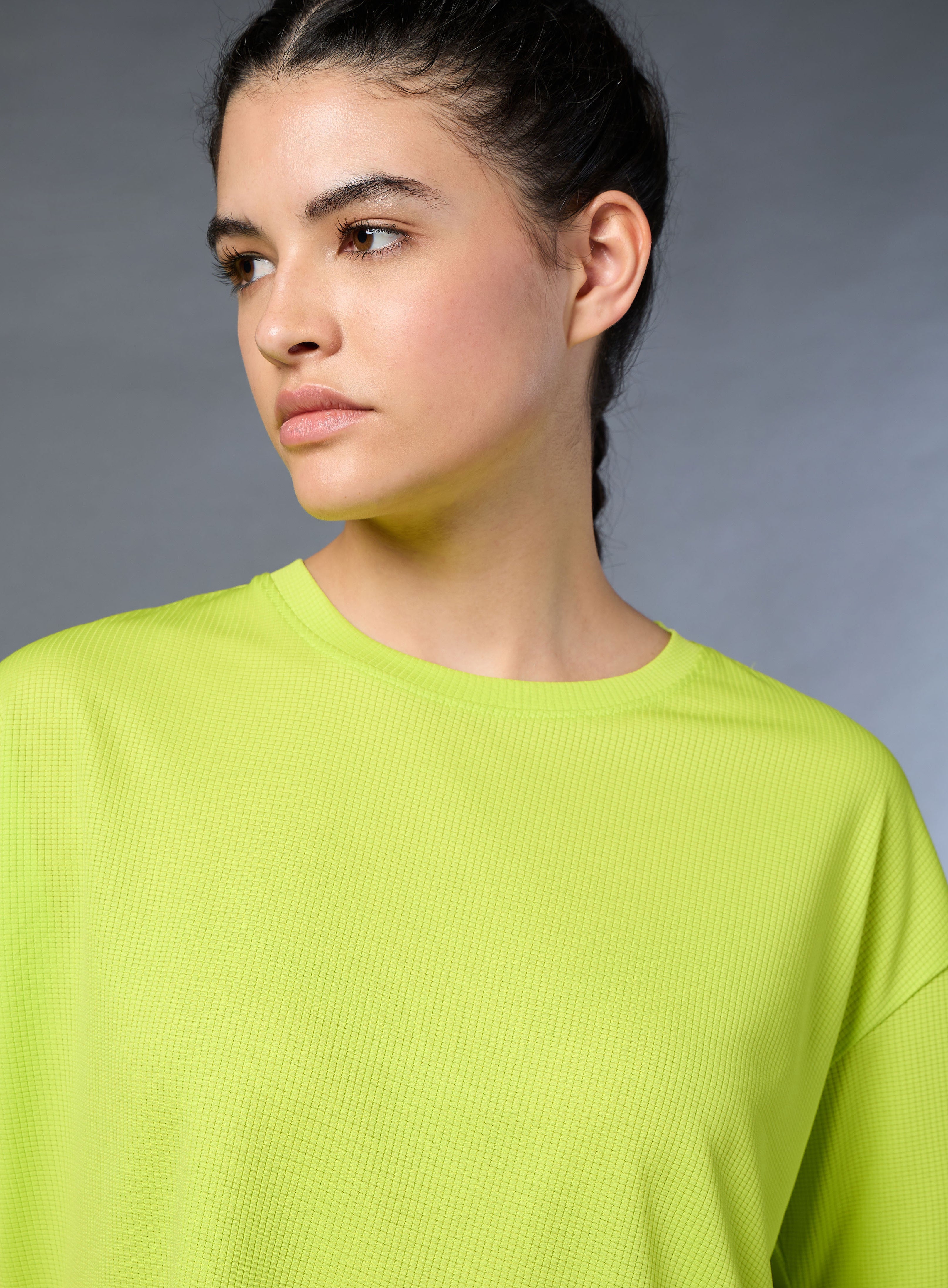 Women's Neon Green Cropped T-shirt