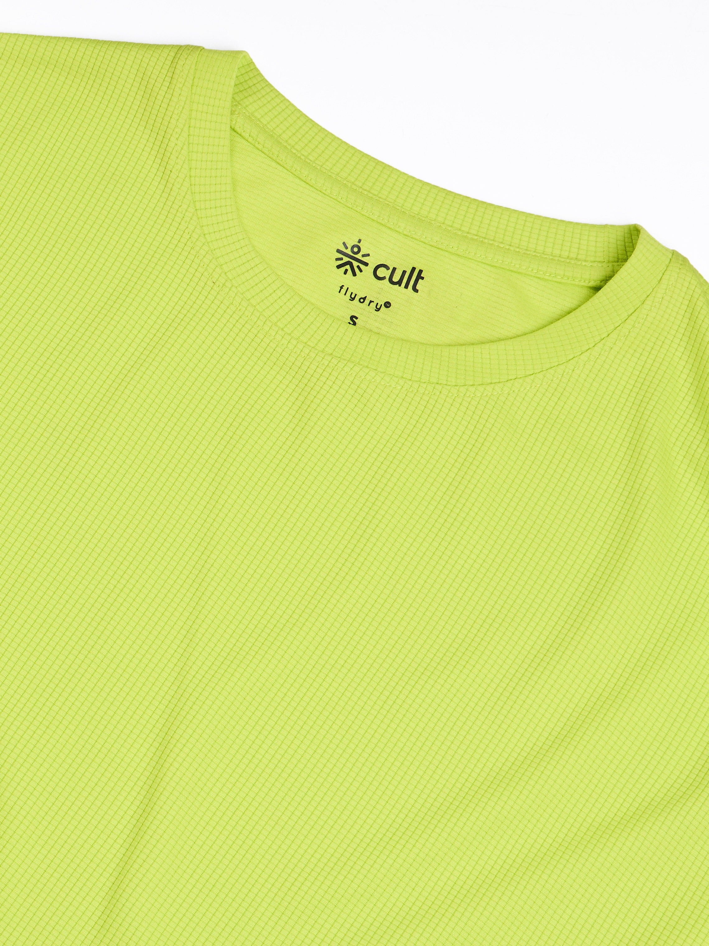 Women's Neon Green Cropped T-shirt