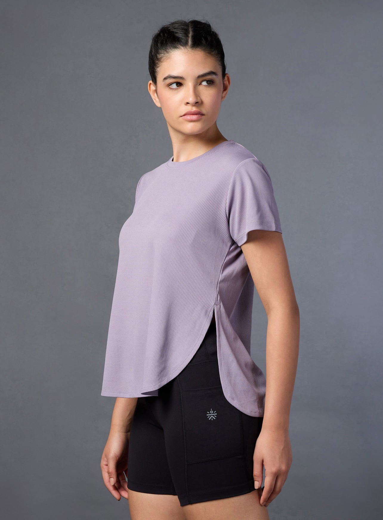 Women's Lavender Running Longline T-shirt