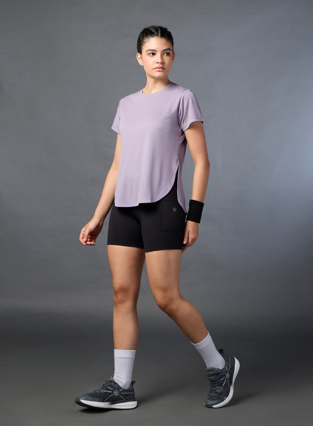 Women's Lavender Running Longline T-shirt
