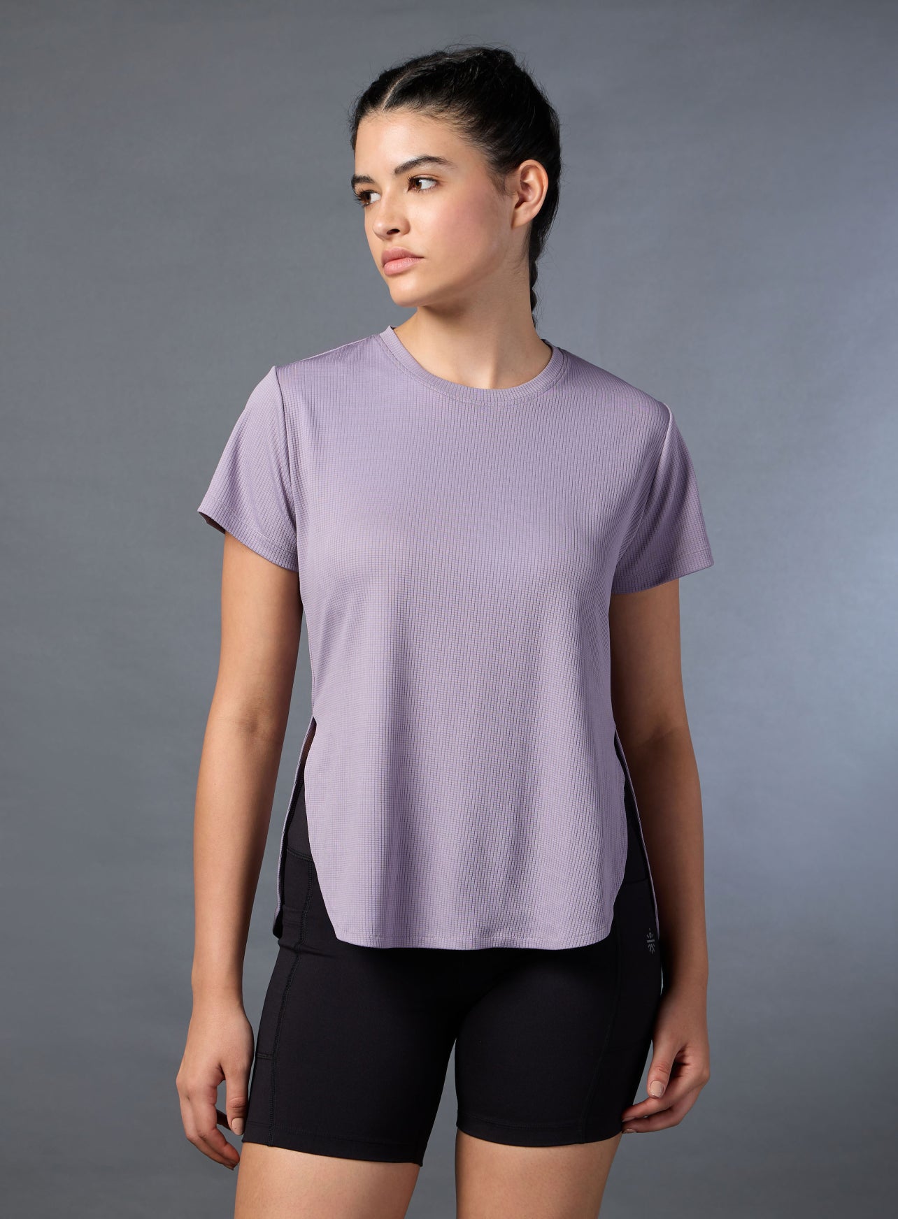 Women's Lavender Running Longline T-shirt