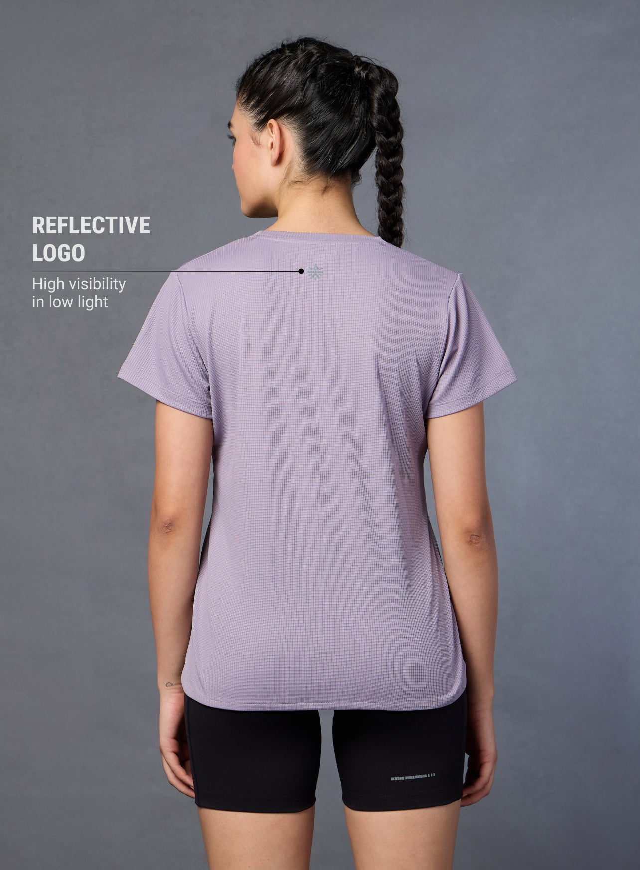 Women's Lavender Running Longline T-shirt