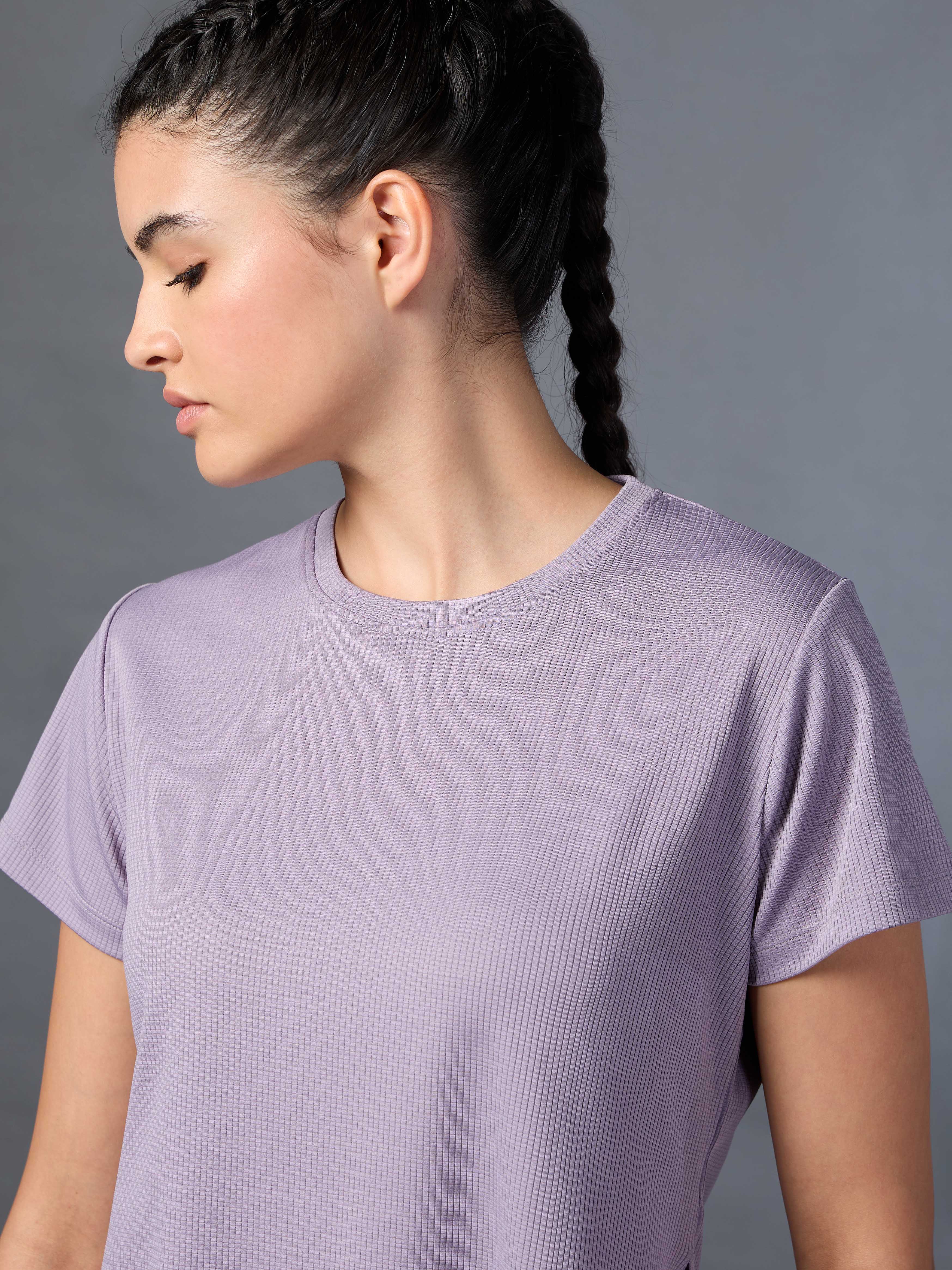 Women's Lavender Running Longline T-shirt