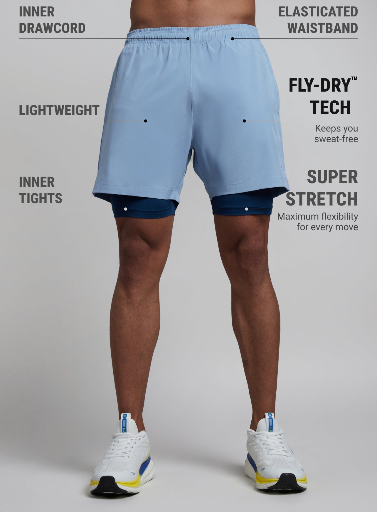 Men's Blue Run Elevate Shorts
