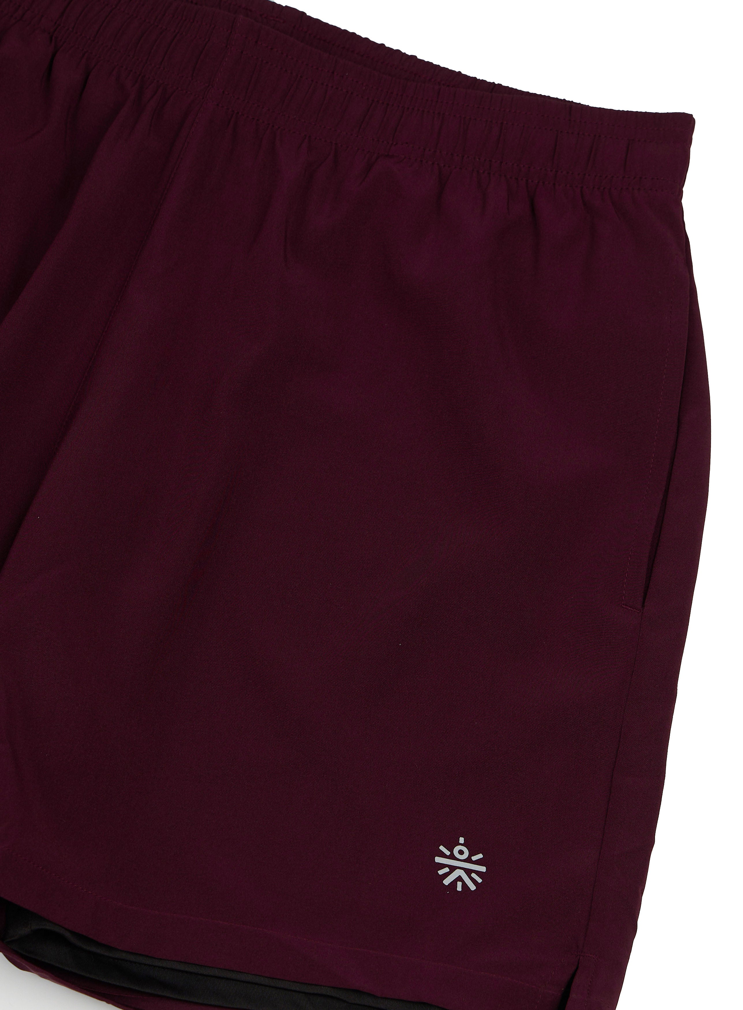 Men's Run Elevate Maroon Integrated Shorts