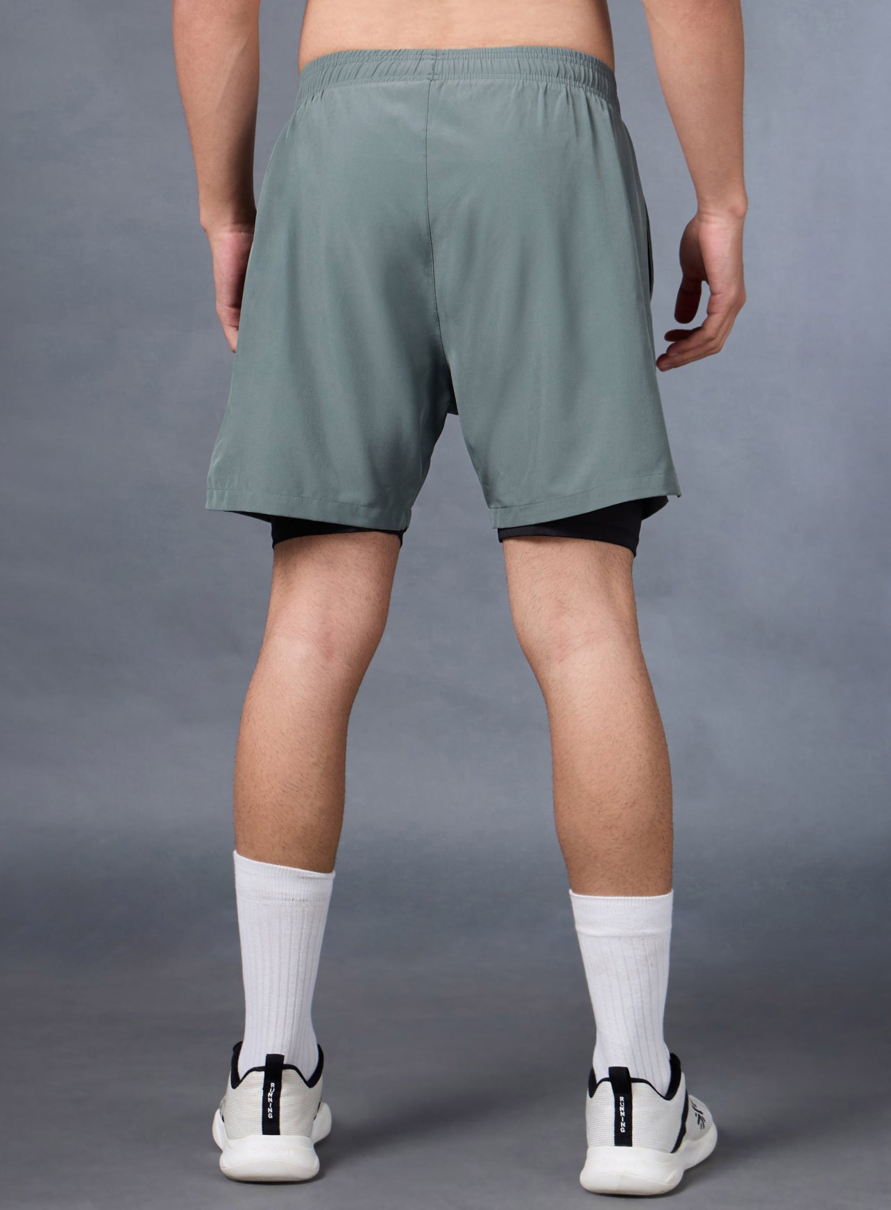 Men's Run Elevate Green Integrated Shorts