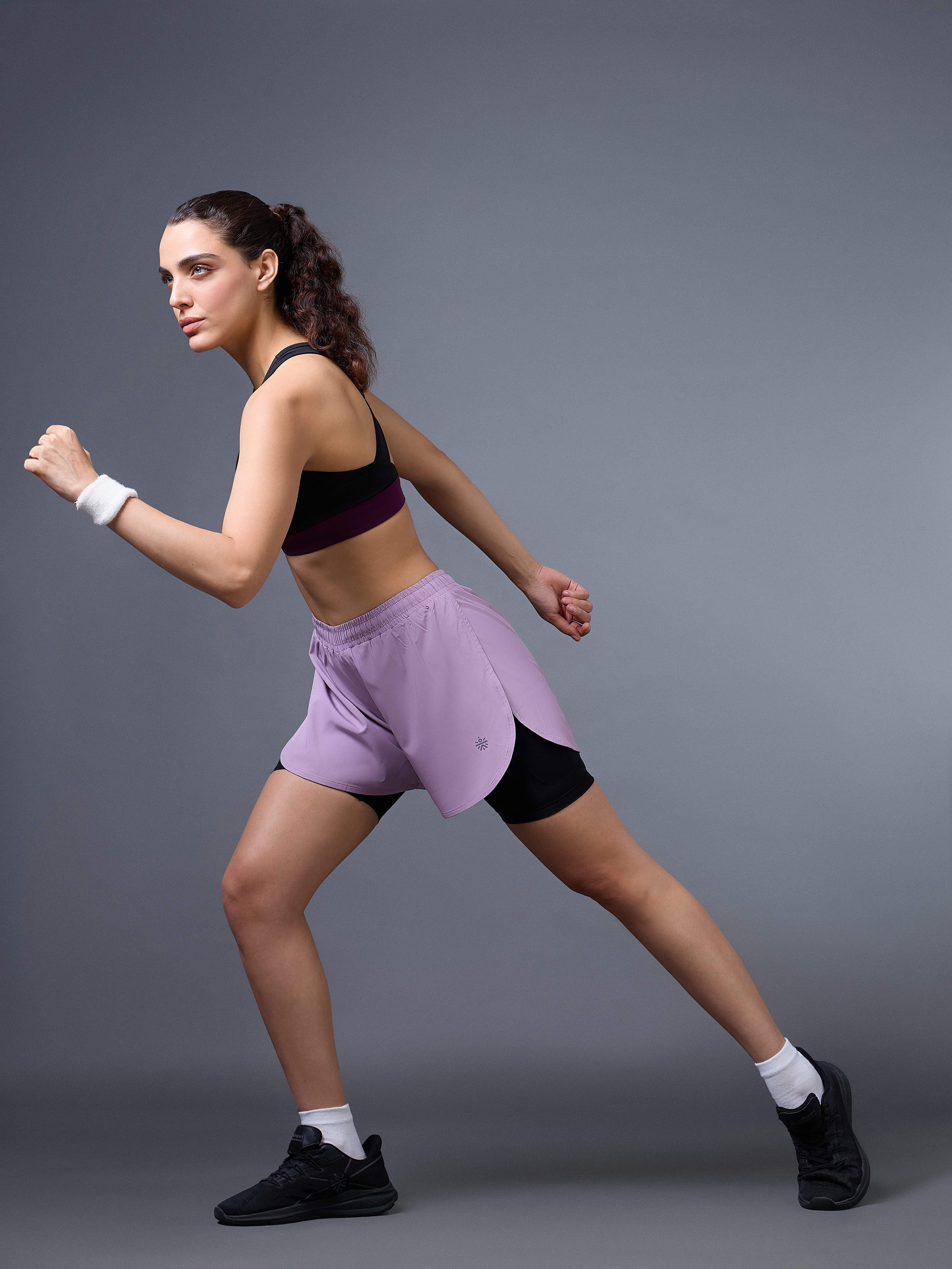 Women's Lavender Pro Running Shorts