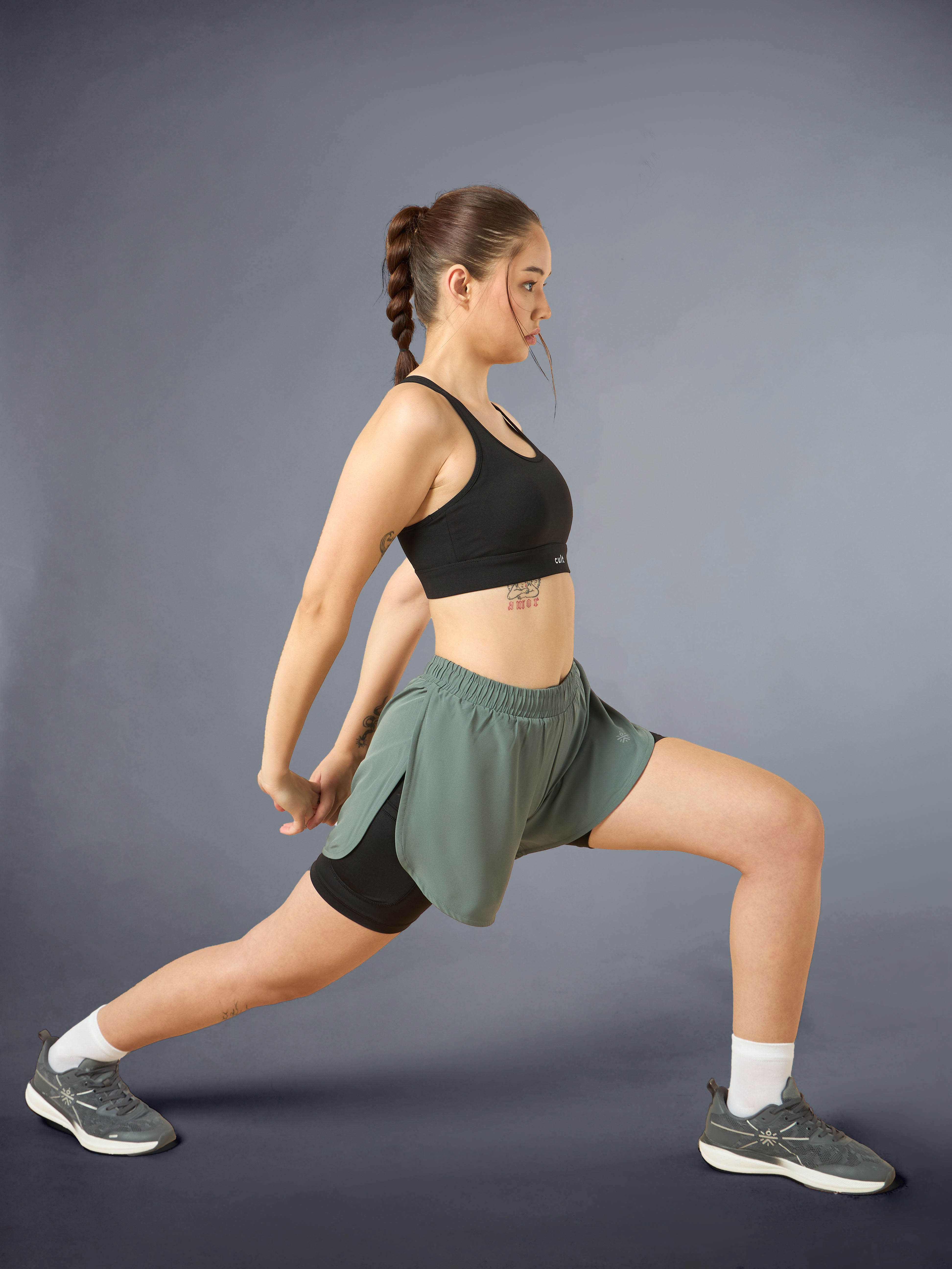 Women's High Spirit Olive Integrated Shorts