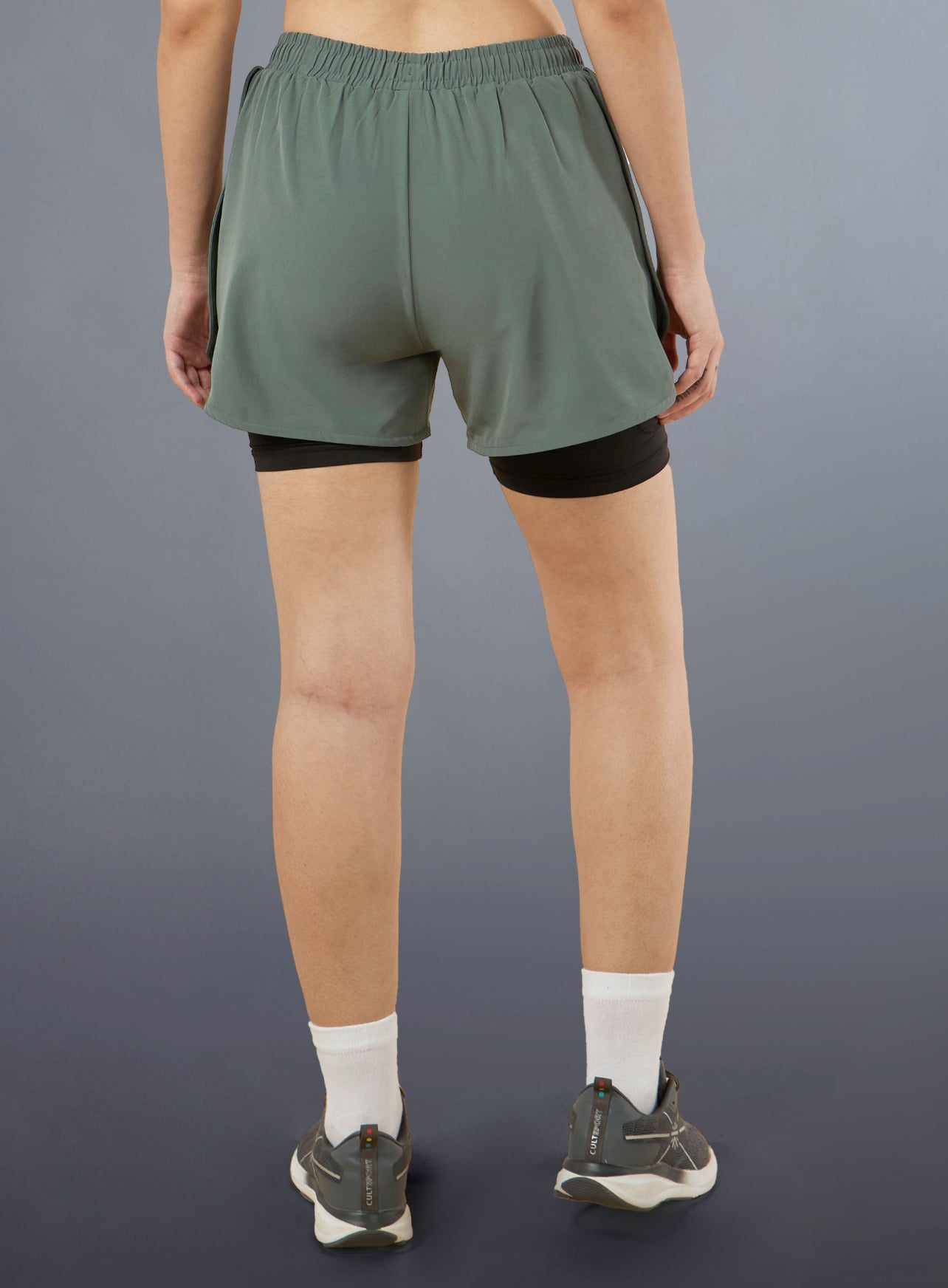 Women's High Spirit Olive Integrated Shorts