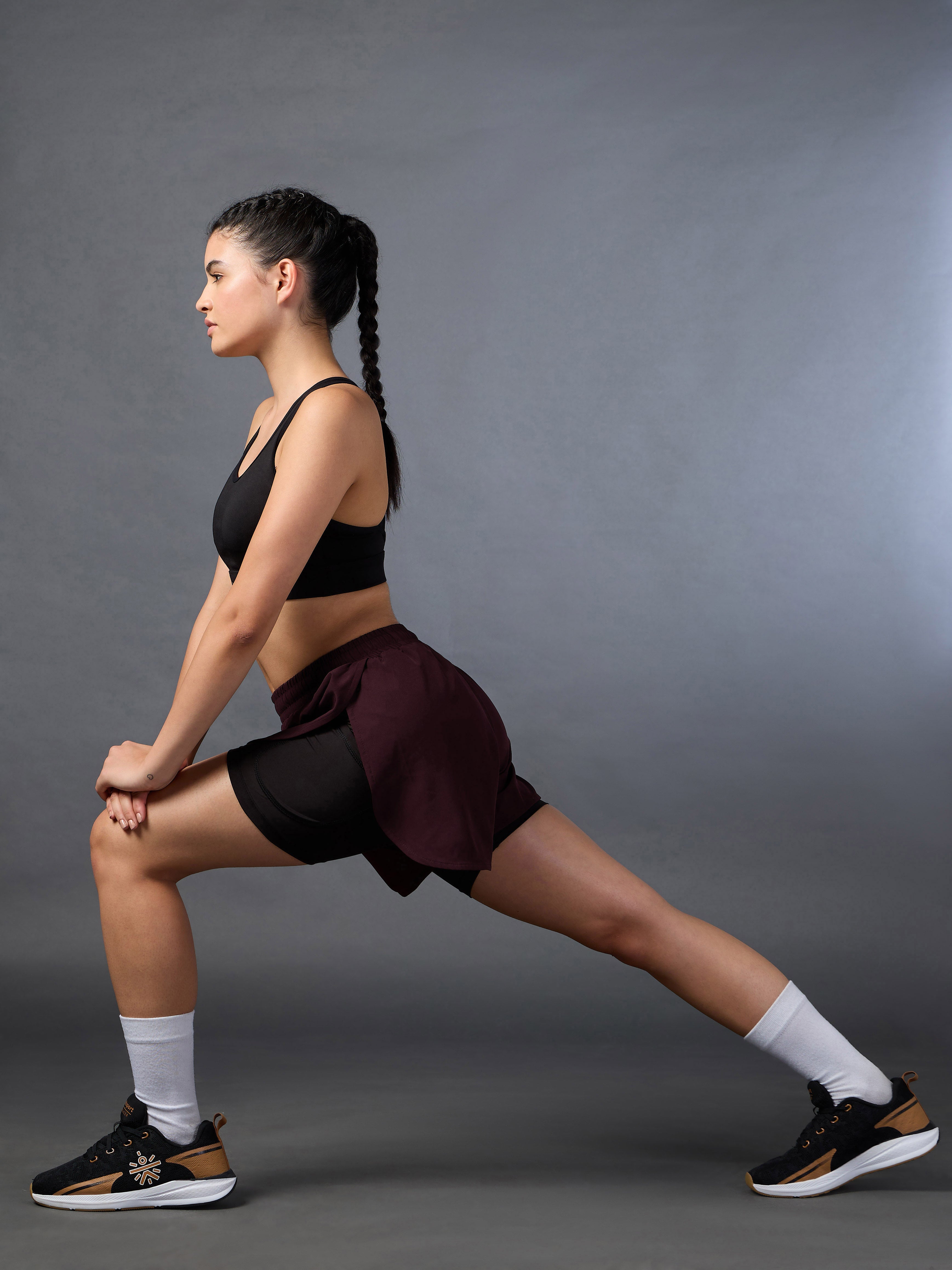 Women's High Spirit Deep Maroon Integrated Shorts