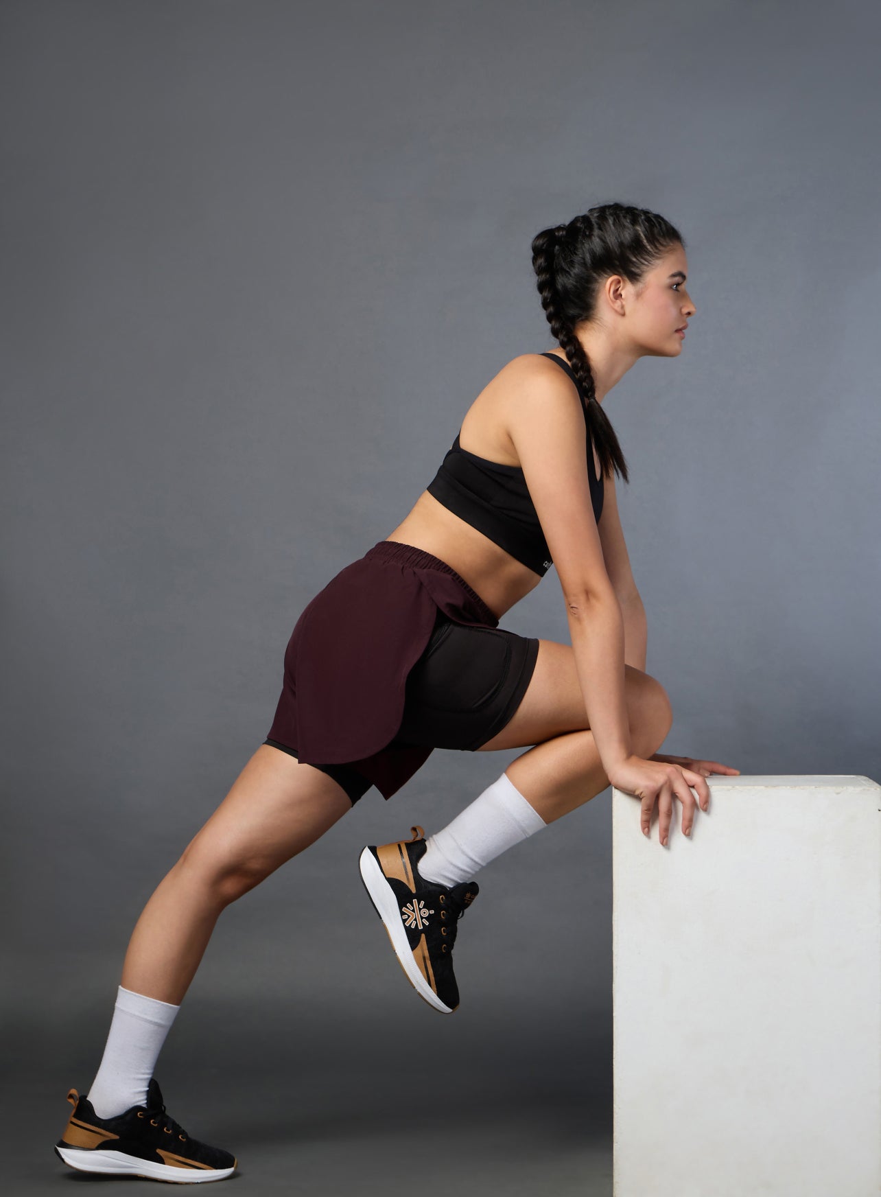 Women's High Spirit Deep Maroon Integrated Shorts