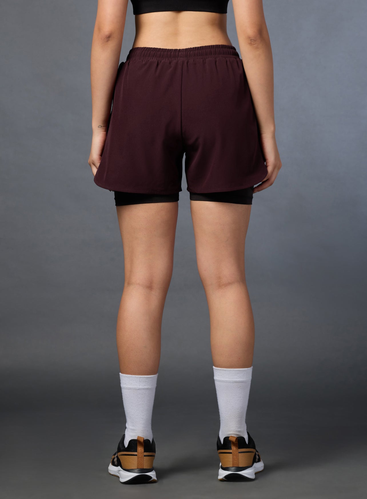 Women's High Spirit Deep Maroon Integrated Shorts