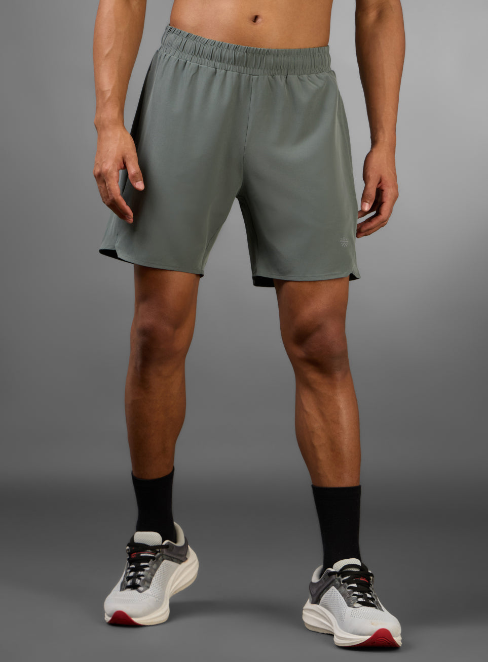 Men's Olive Iconic Running Shorts