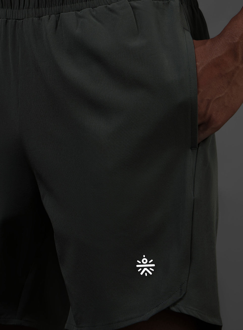 Men's Olive Iconic Running Shorts