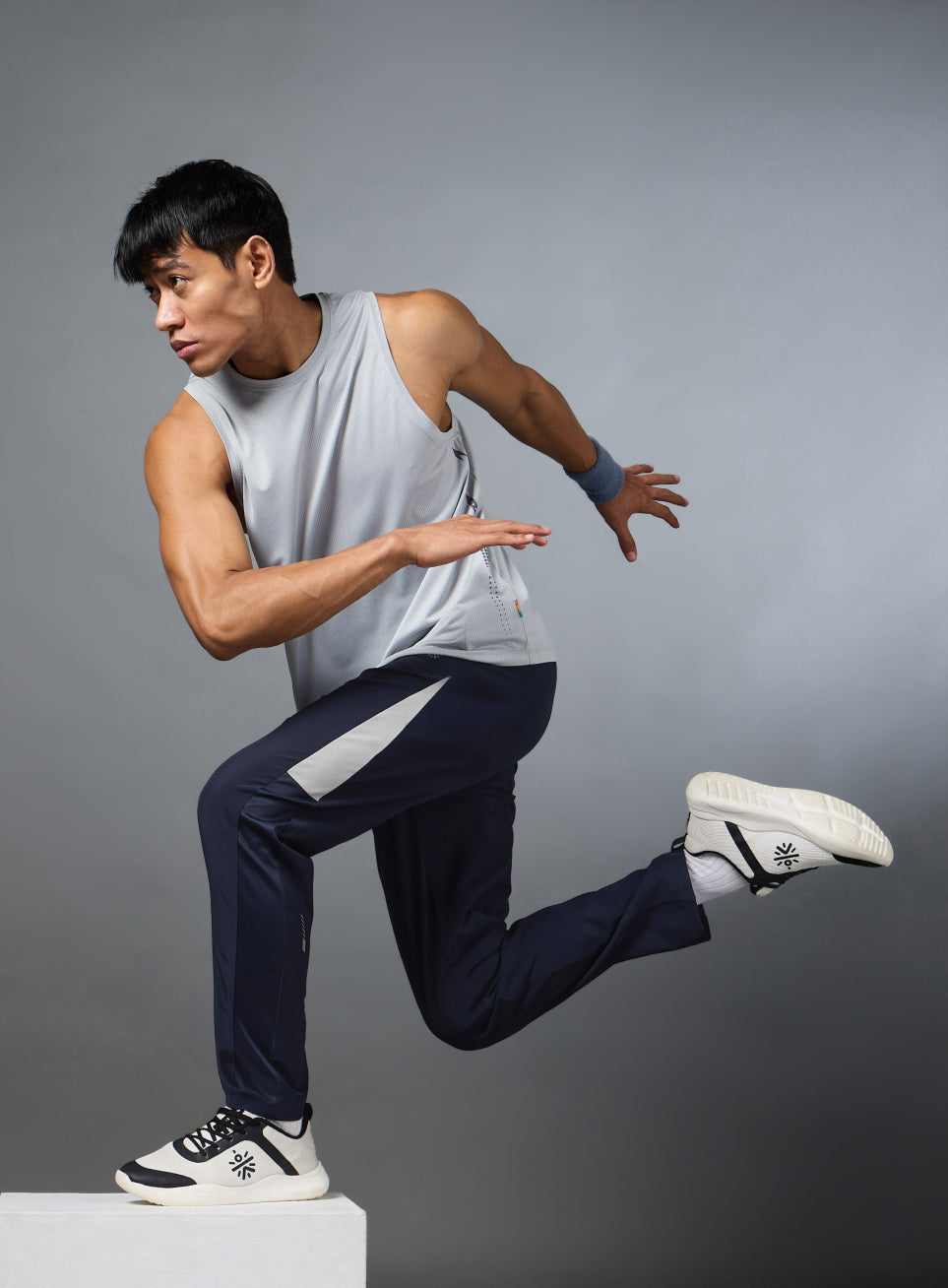 Men's Run Booster Navy Trackpants