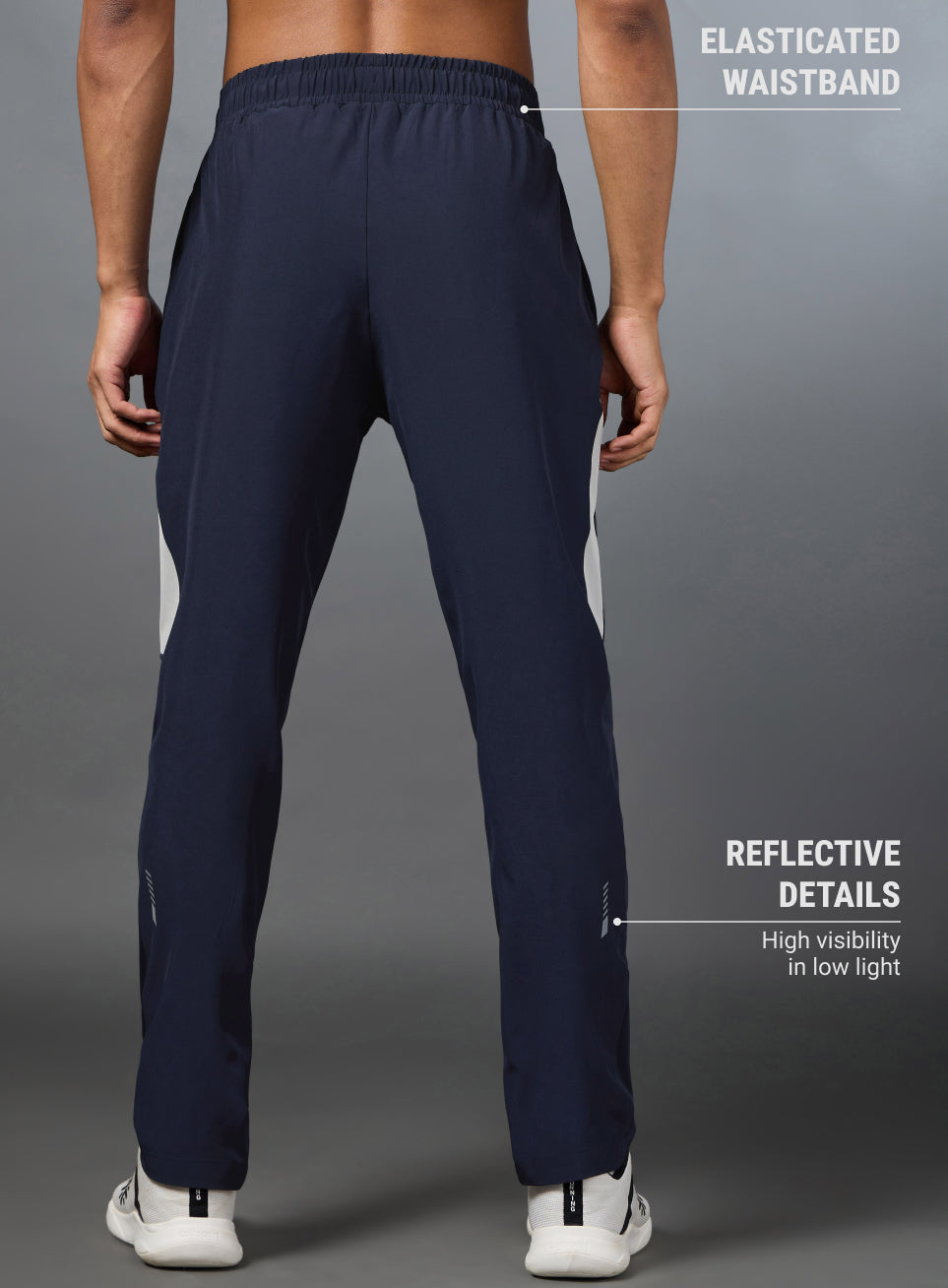 Men's Run Booster Navy Trackpants