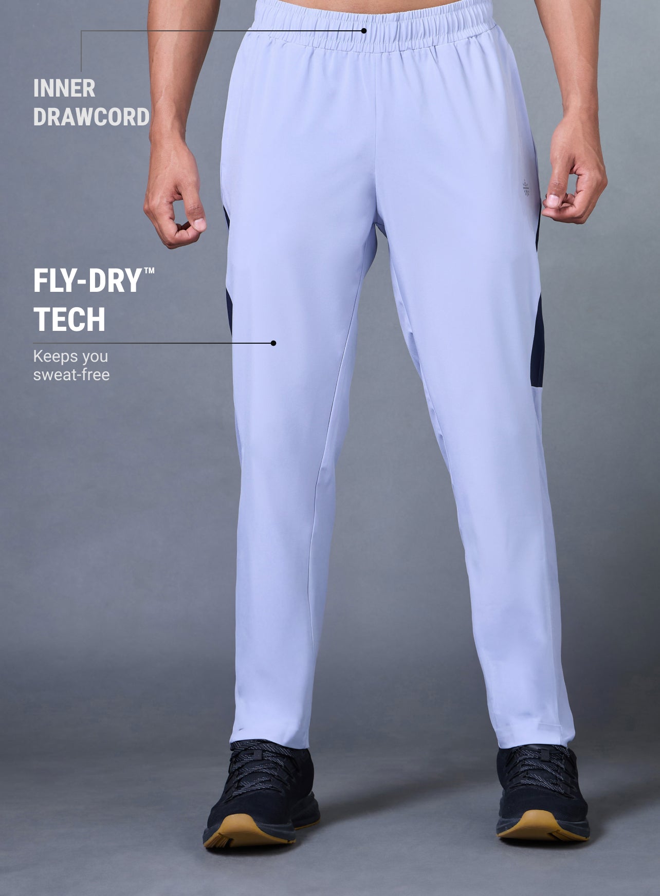 Men's Run Booster Blue Trackpants