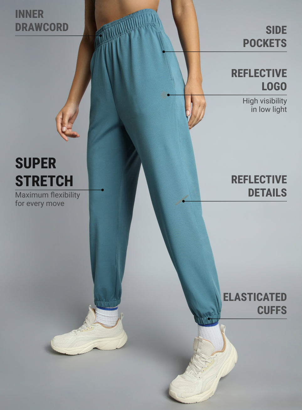 Women's Blue Iconic Running Joggers