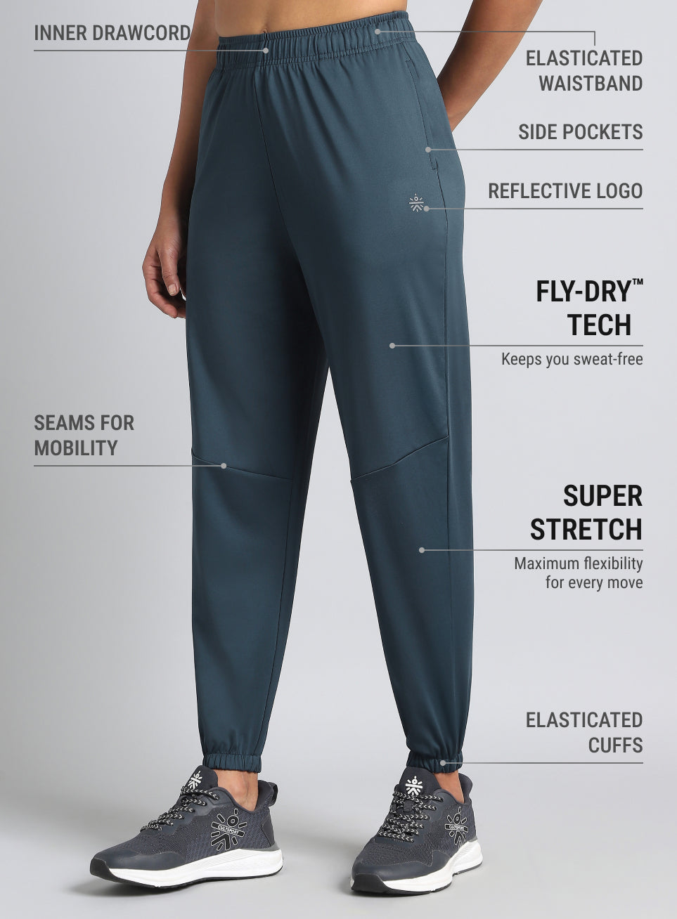 Women's Deep Teal Running Essential Joggers