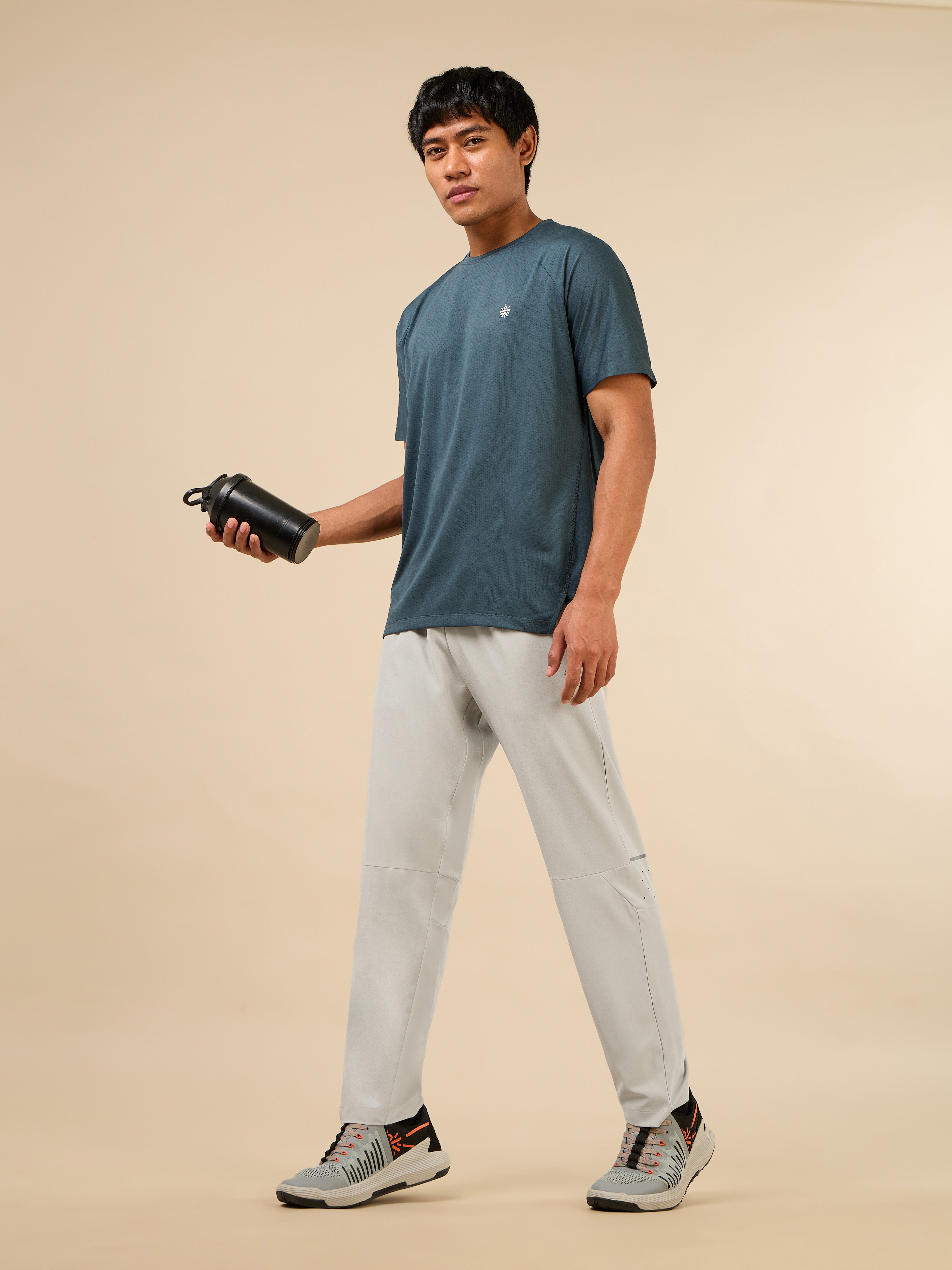 Men's Grey Train Out Premium Trackpants