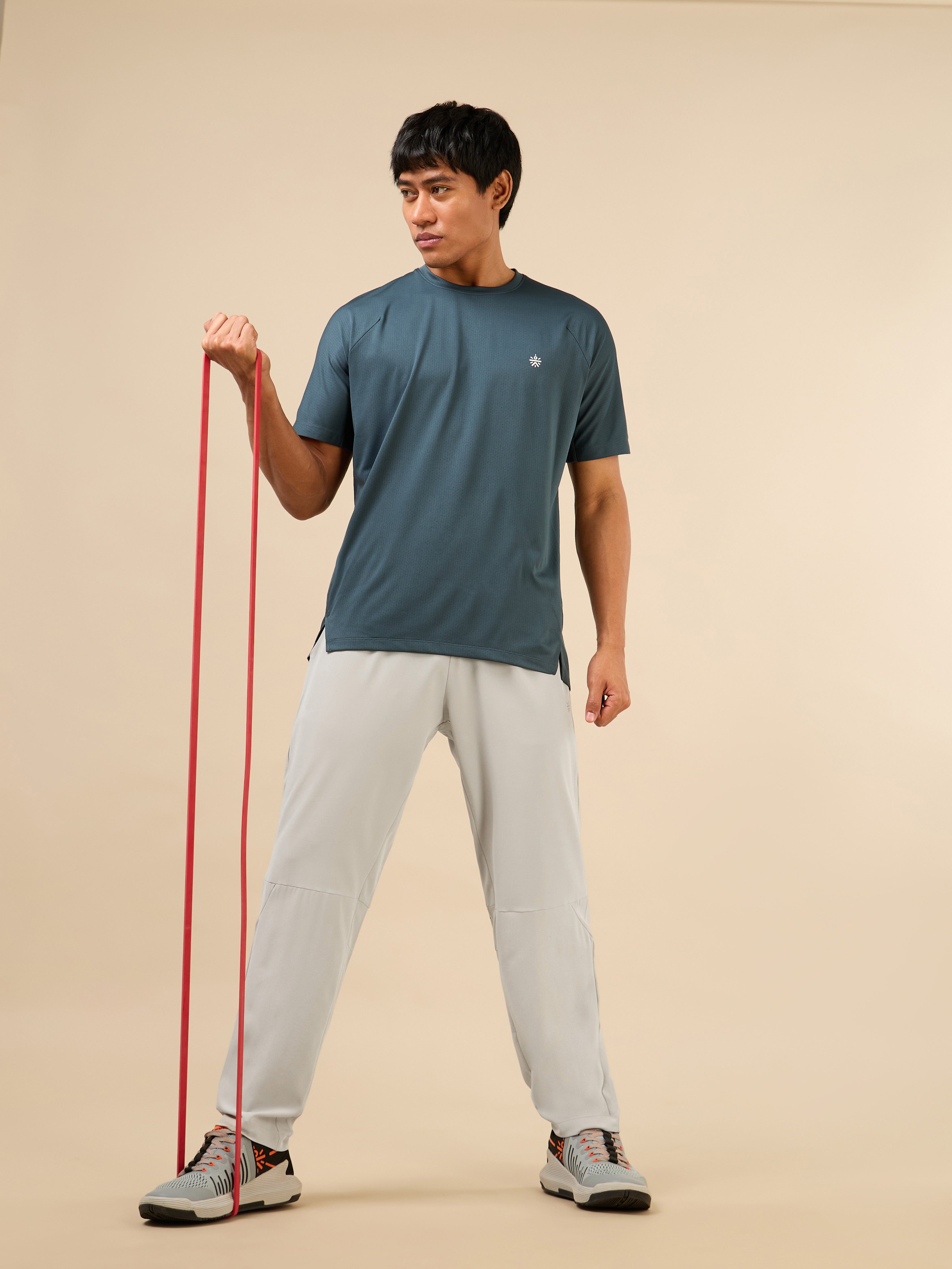 Men's Grey Train Out Premium Trackpants