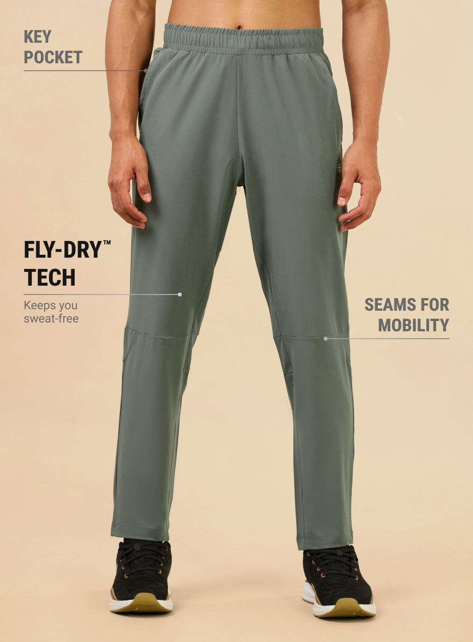 Men's Olive Train Out Premium Trackpants