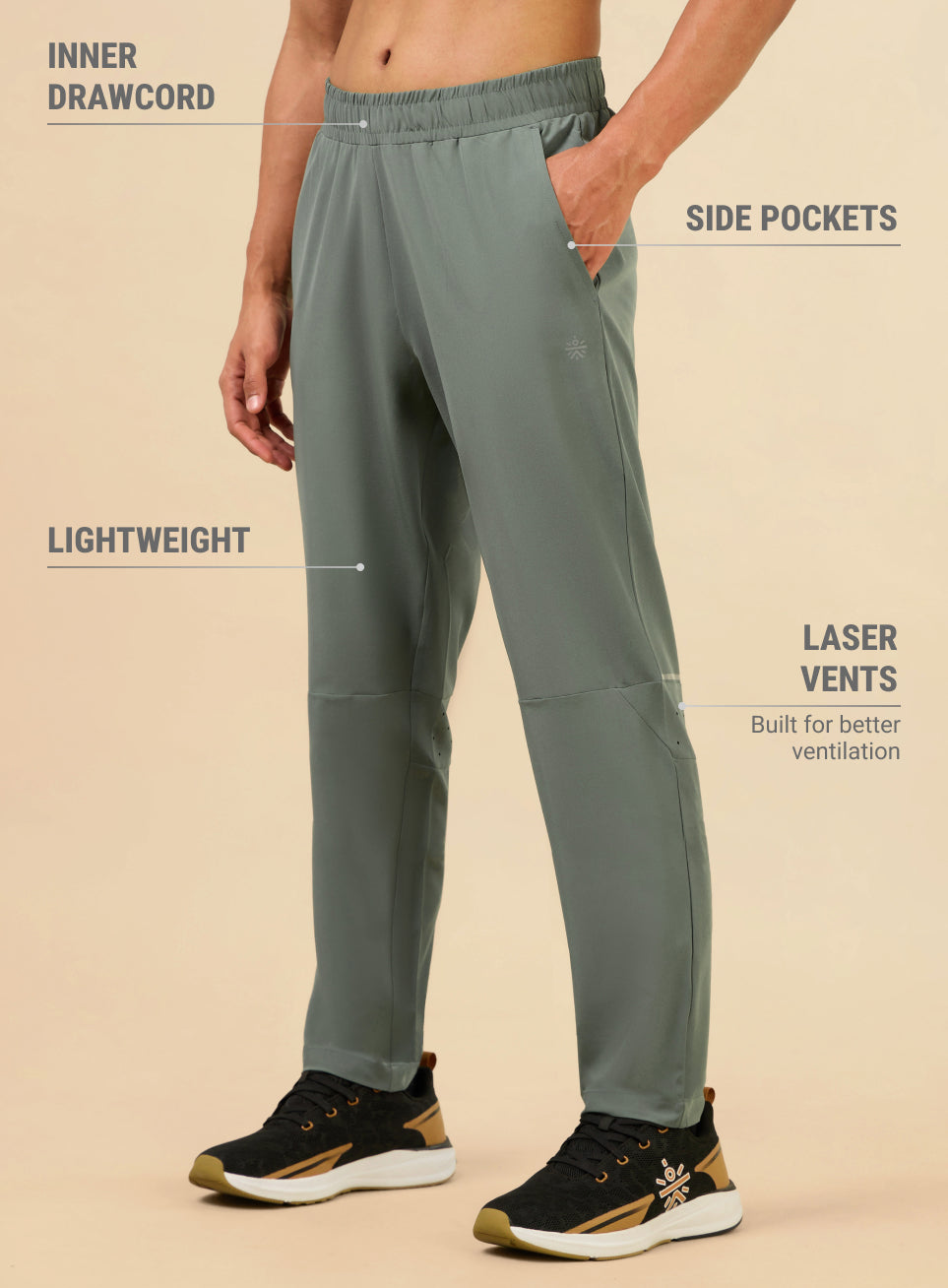 Men's Olive Train Out Premium Trackpants