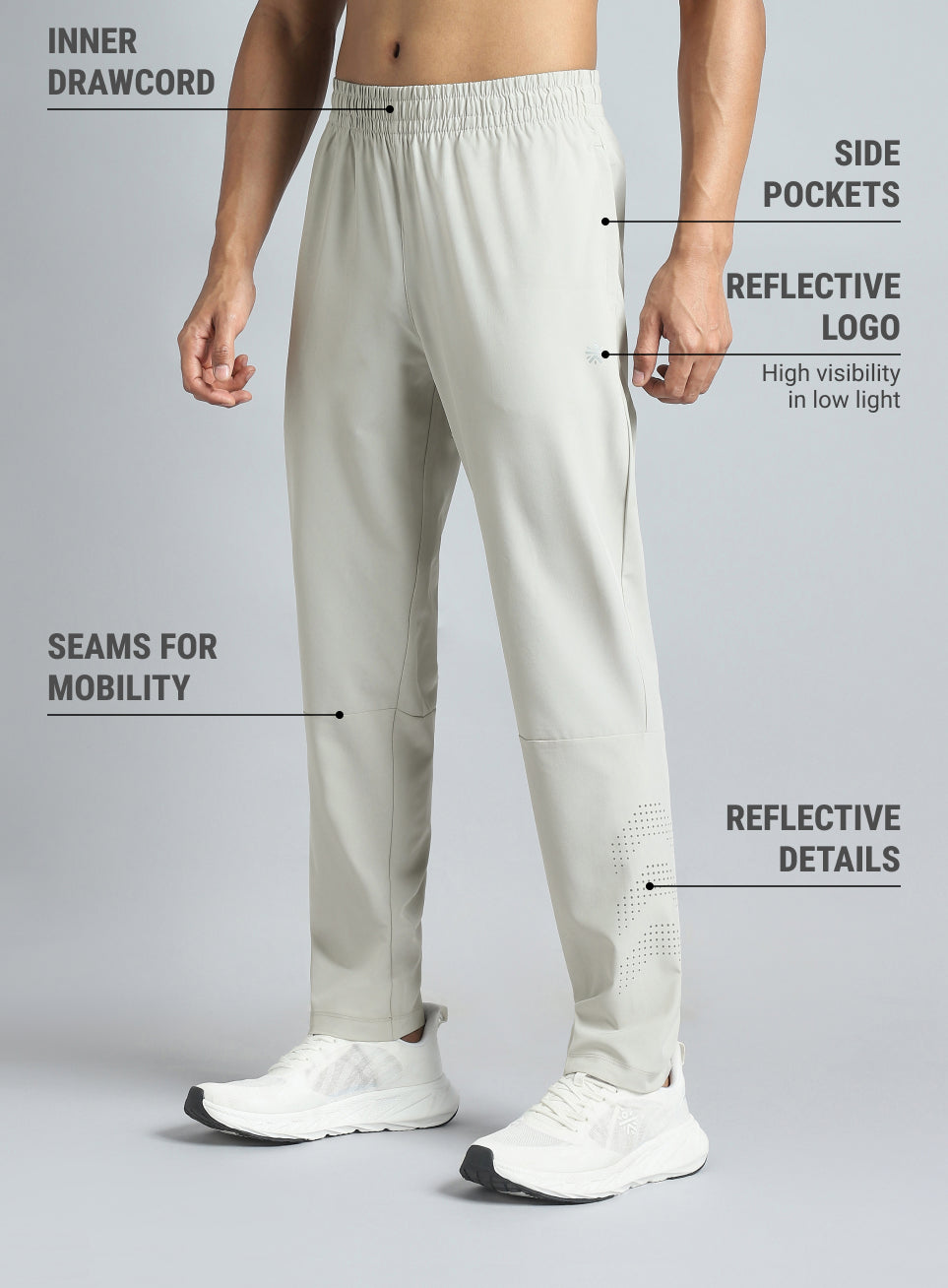 Men's Grey Ultimate Running Trackpants