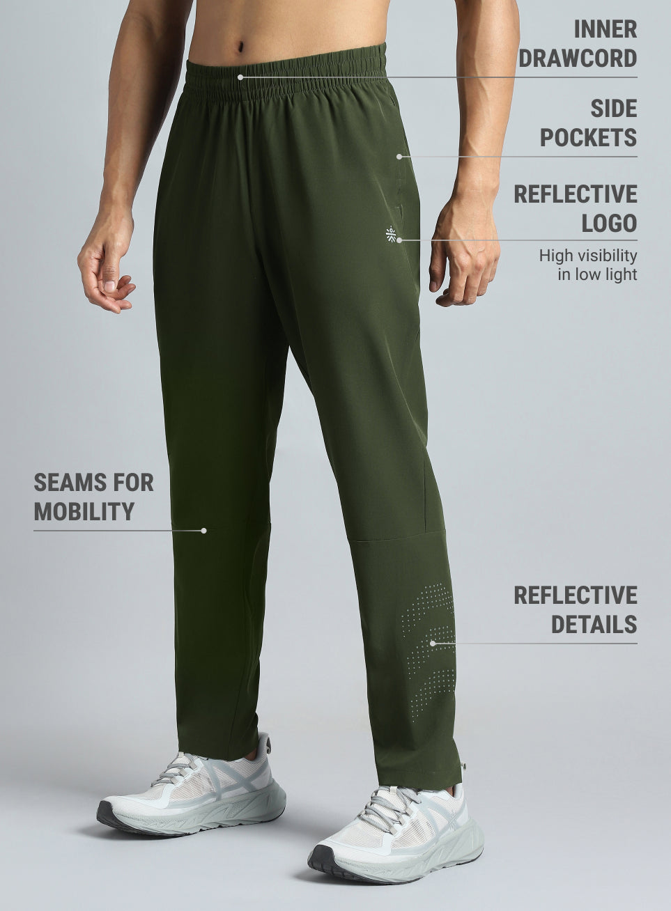 Men's Olive The Ultimate Running Trackpants
