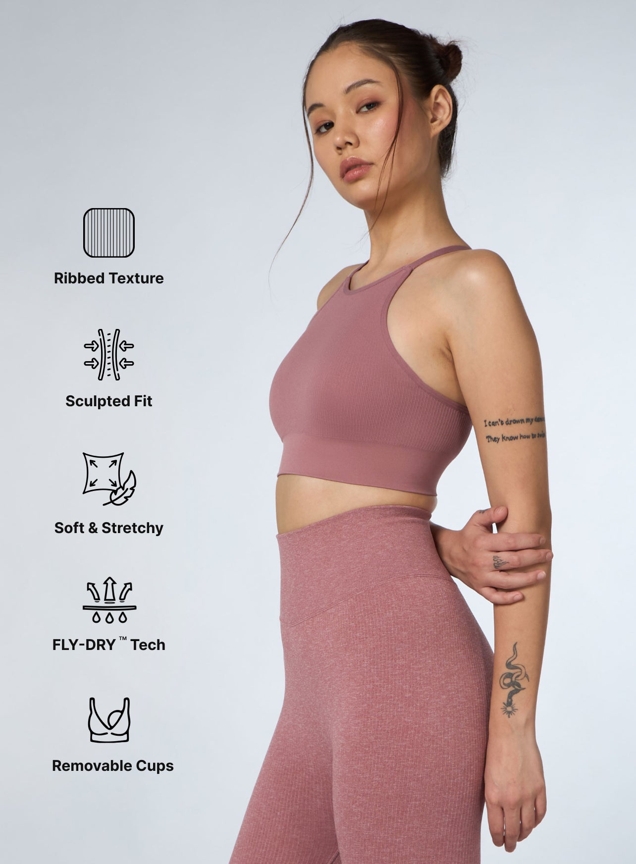 Women's Pink Kinetic Seamless Medium Support Bra