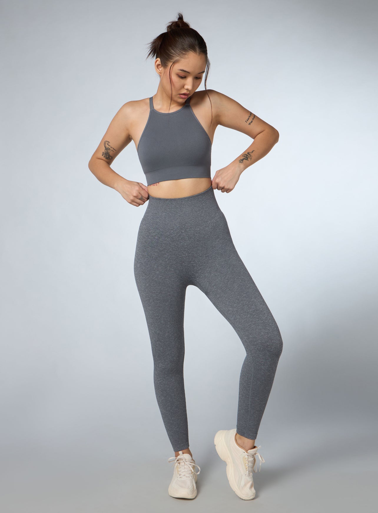 Women's Grey Kinetic Seamless Medium Support Bra