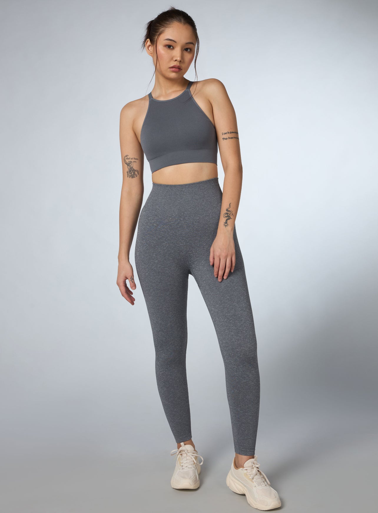 Women's Grey Kinetic Seamless Medium Support Bra