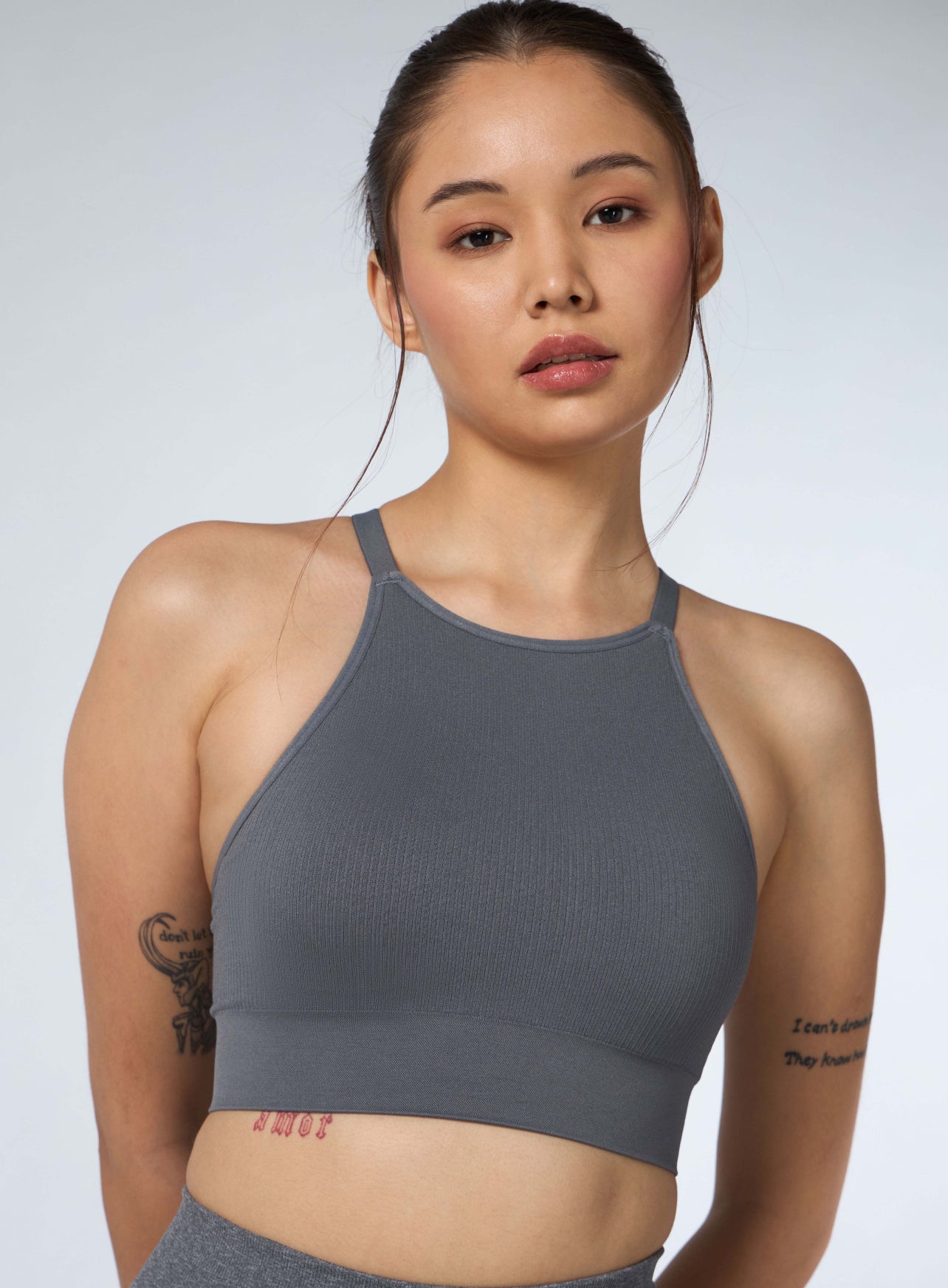 Women's Grey Kinetic Seamless Medium Support Bra