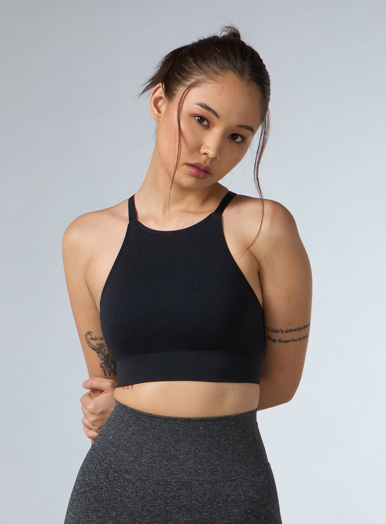 Women's Black Kinetic Seamless Medium Support Bra