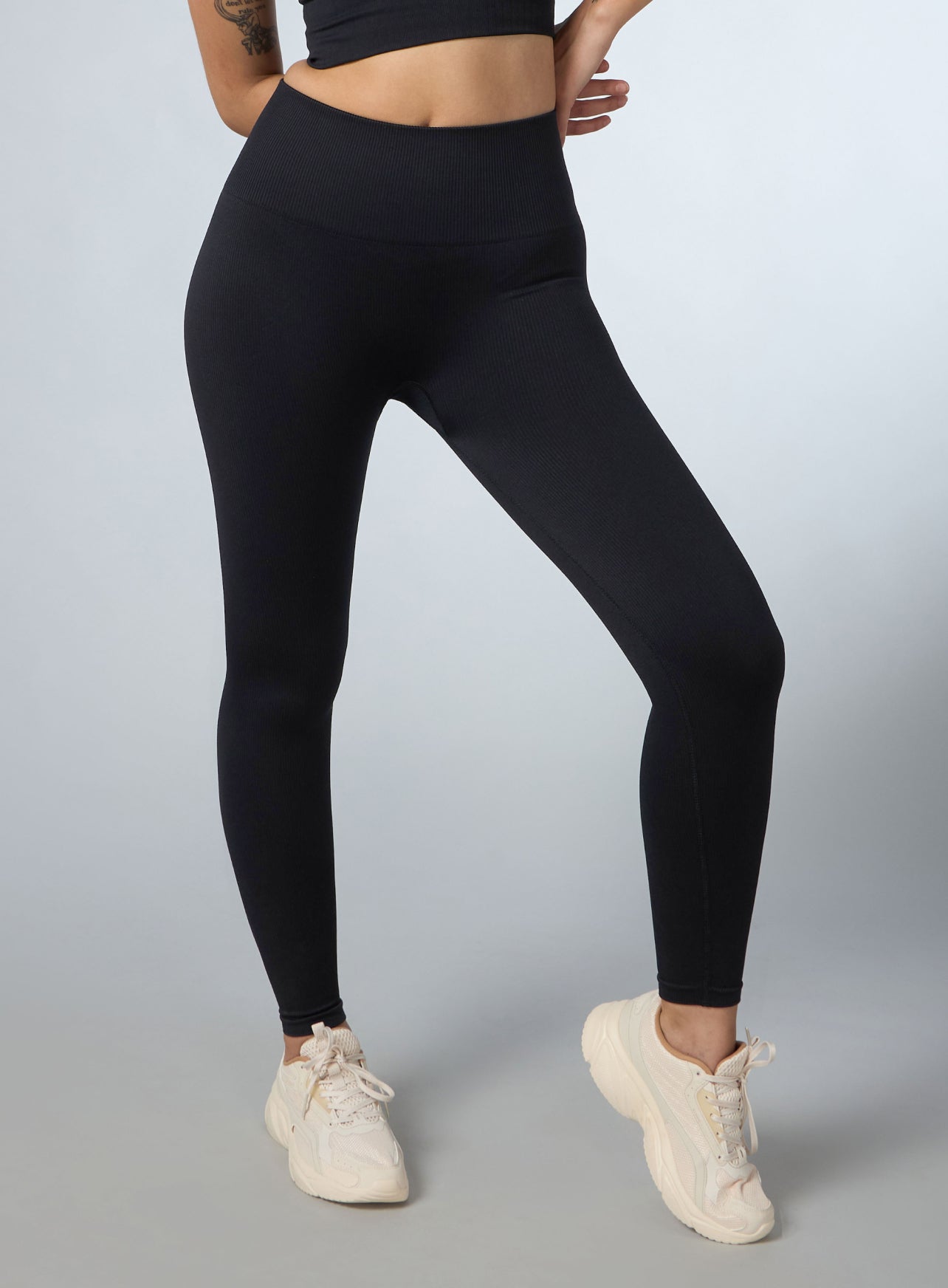 Women's Black Versatile Seamless Co-ord Set