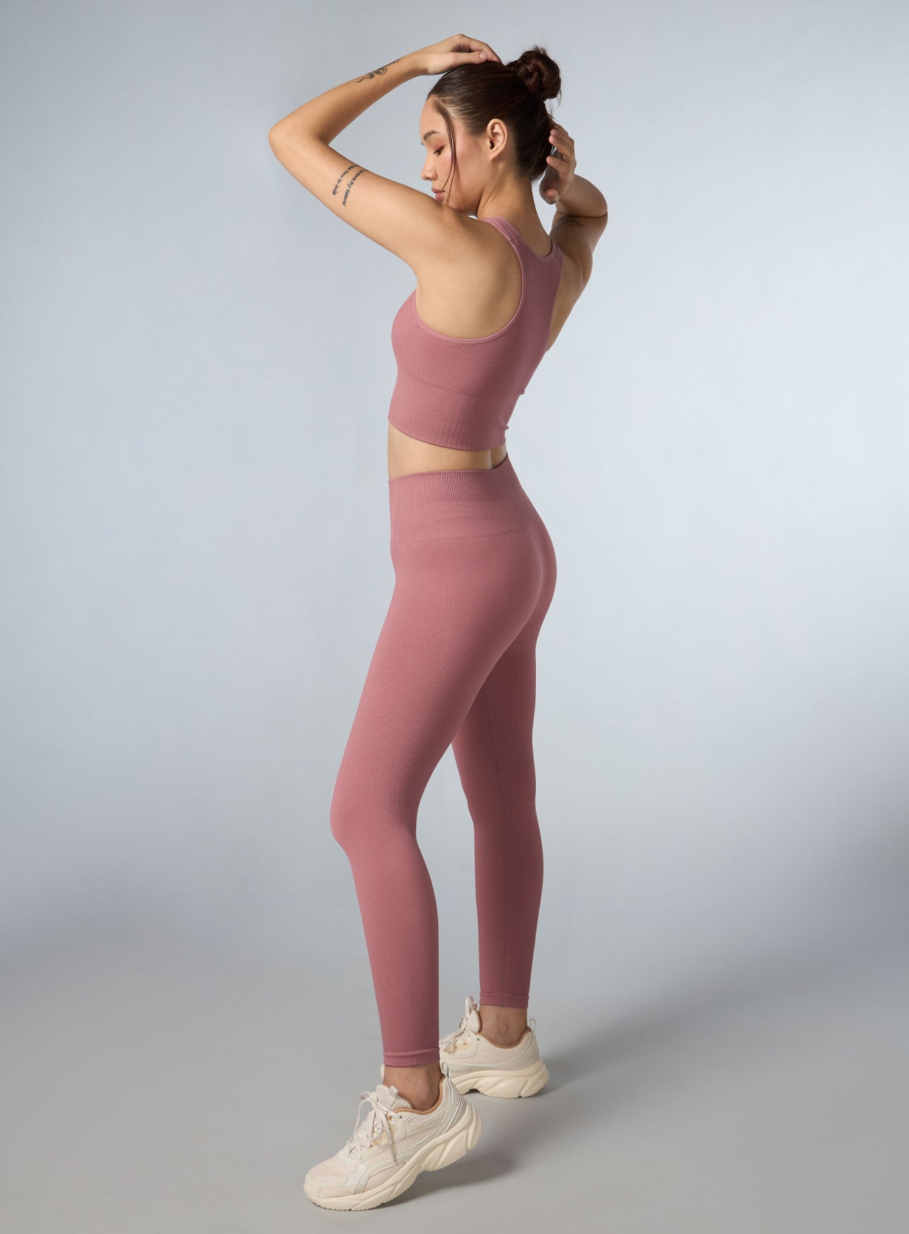 Women's Pink Versatile Seamless Co-ord Set