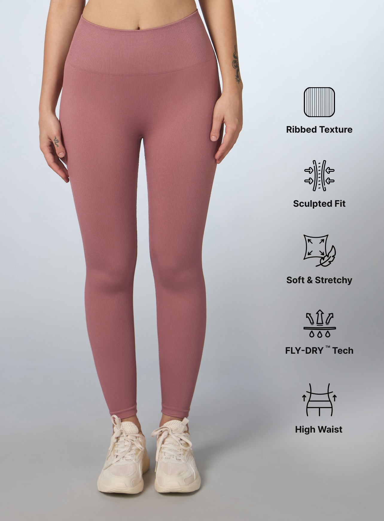Women's Pink Versatile Seamless Tights