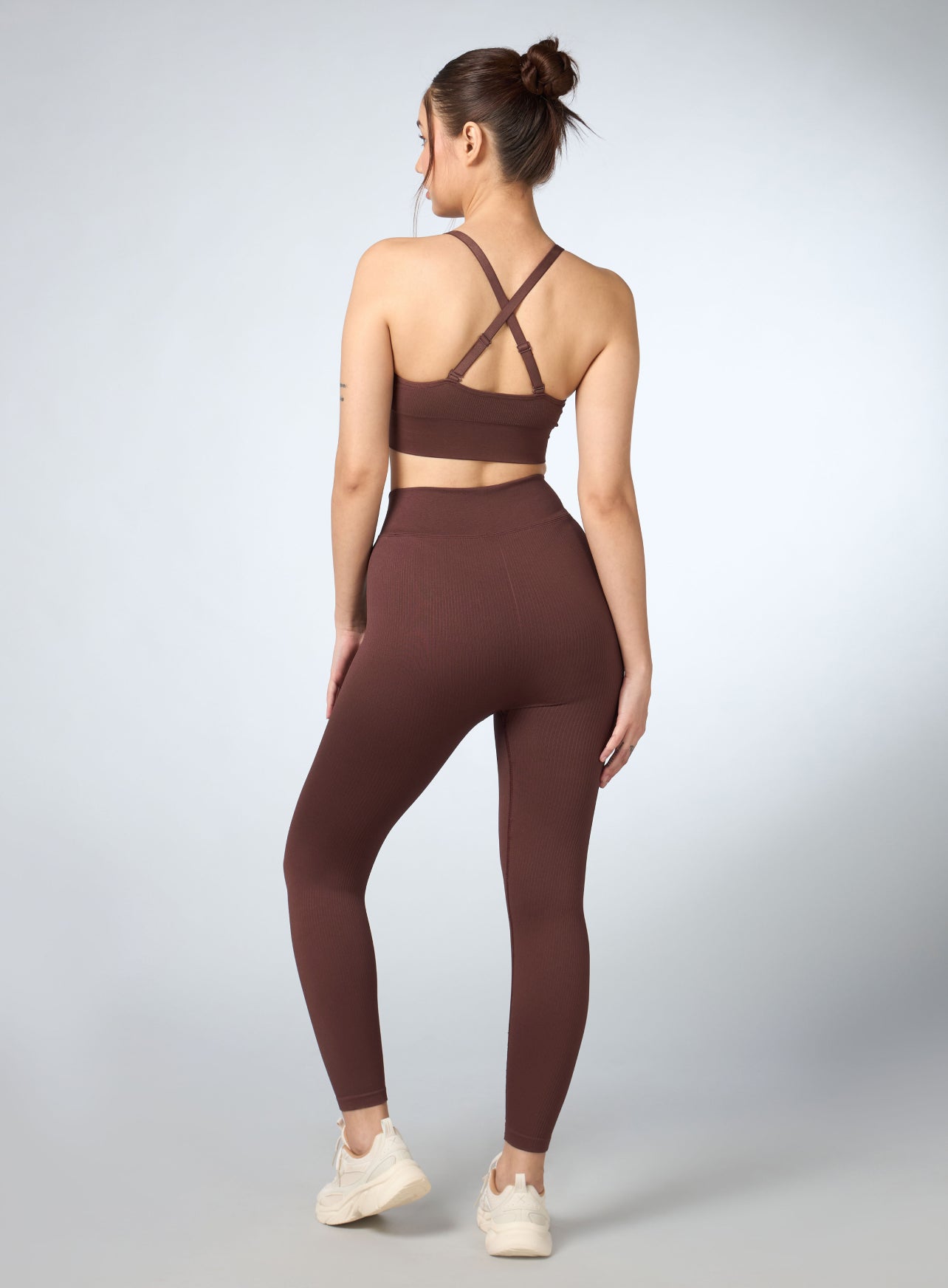 Women's Coffee Cross Fit Seamless Co-ord Set