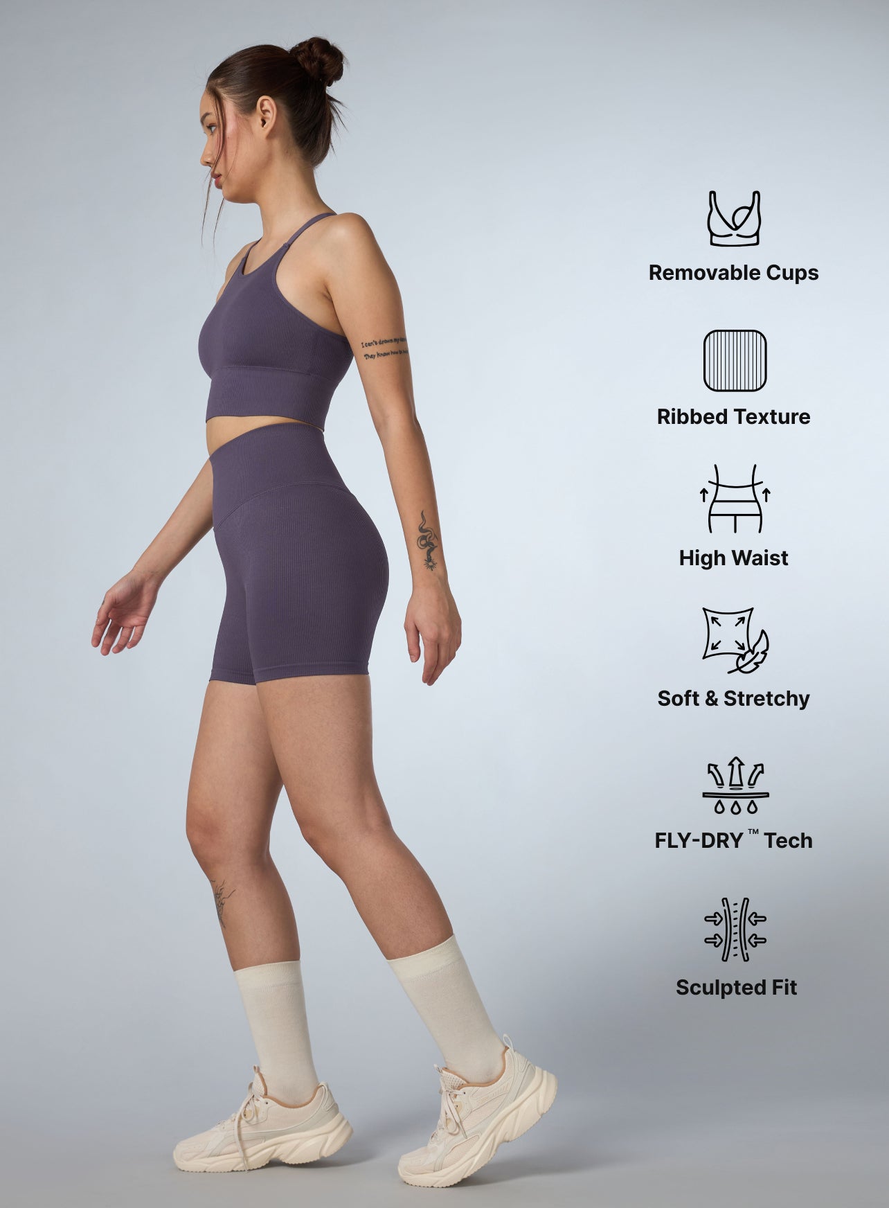 Women's Purple Momentum Seamless Co-ord Set