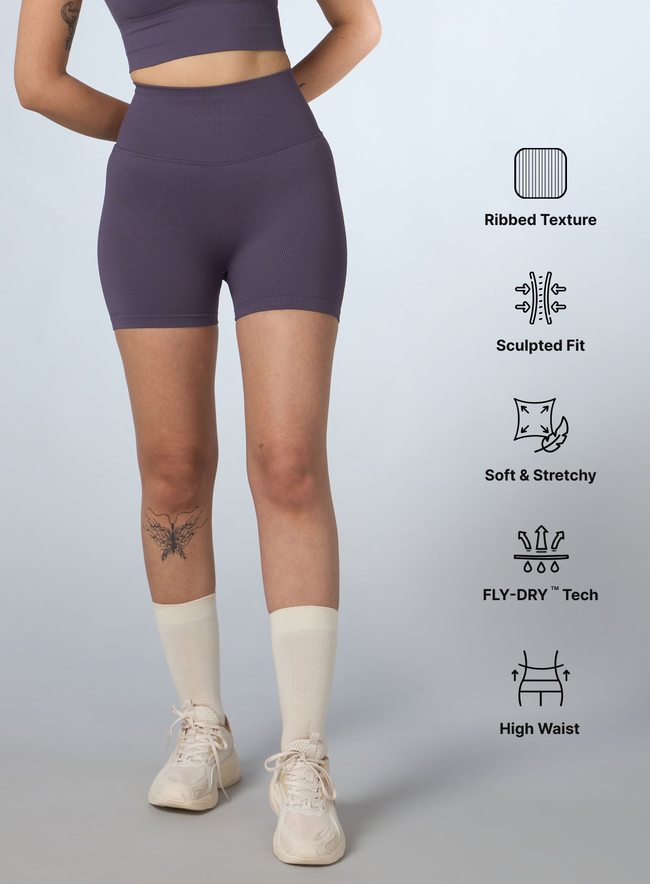 Women's Purple Momentum Seamless Shorts