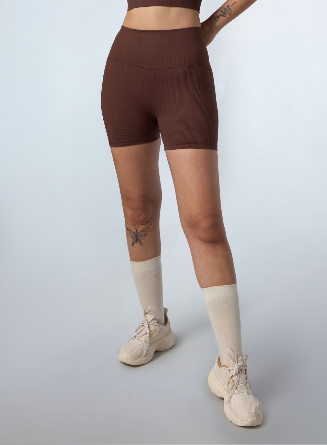 Women's Brown Momentum Seamless Shorts