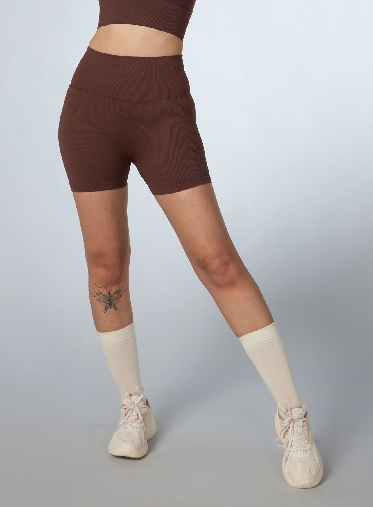 Women's Brown Momentum Seamless Shorts