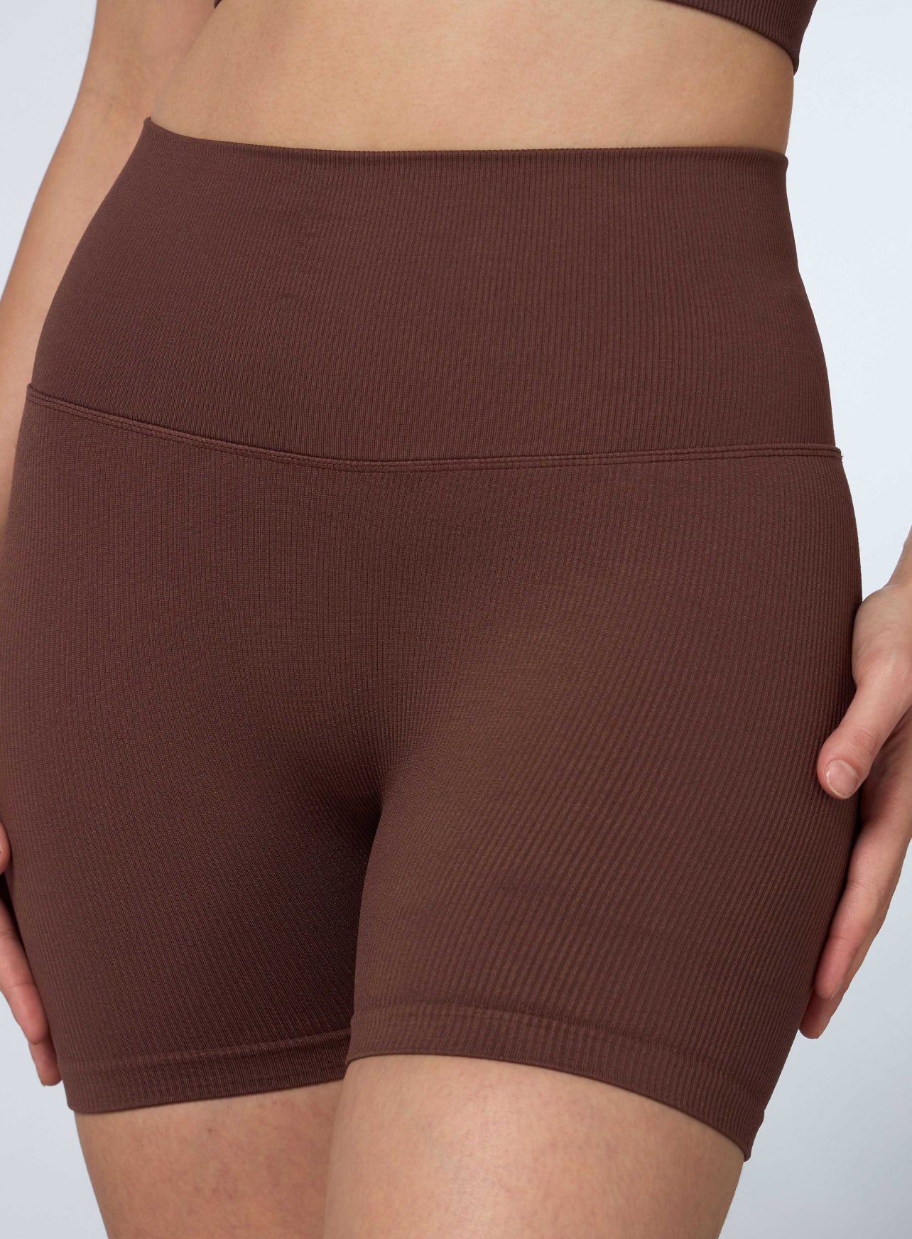 Women's Brown Momentum Seamless Shorts