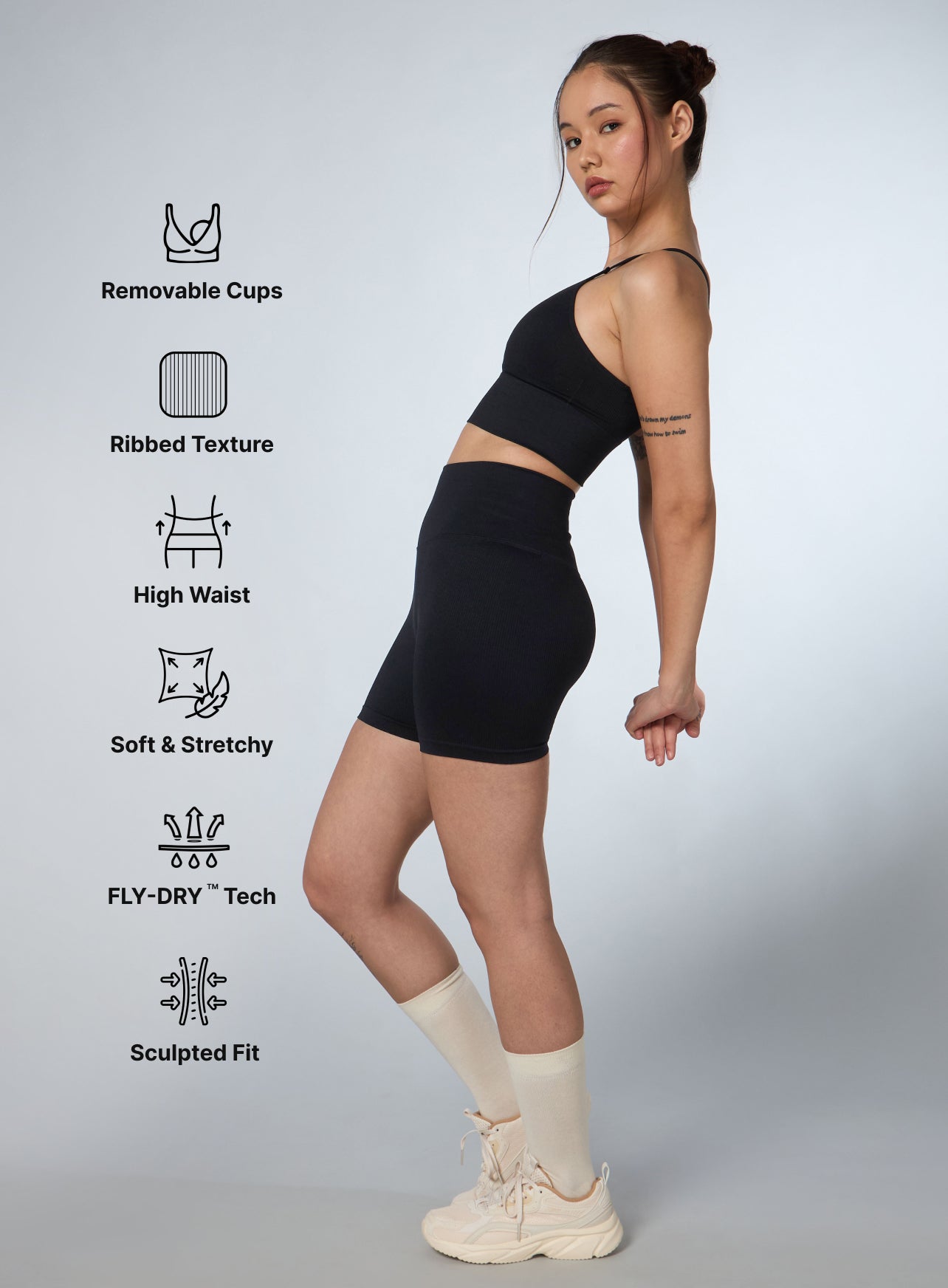 Women's Black Momentum Seamless Co-ord Set