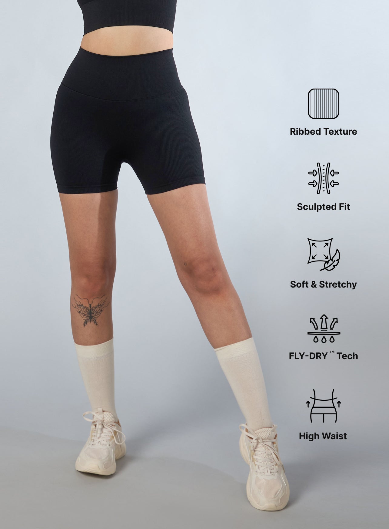 Women's Black Momentum Seamless Shorts